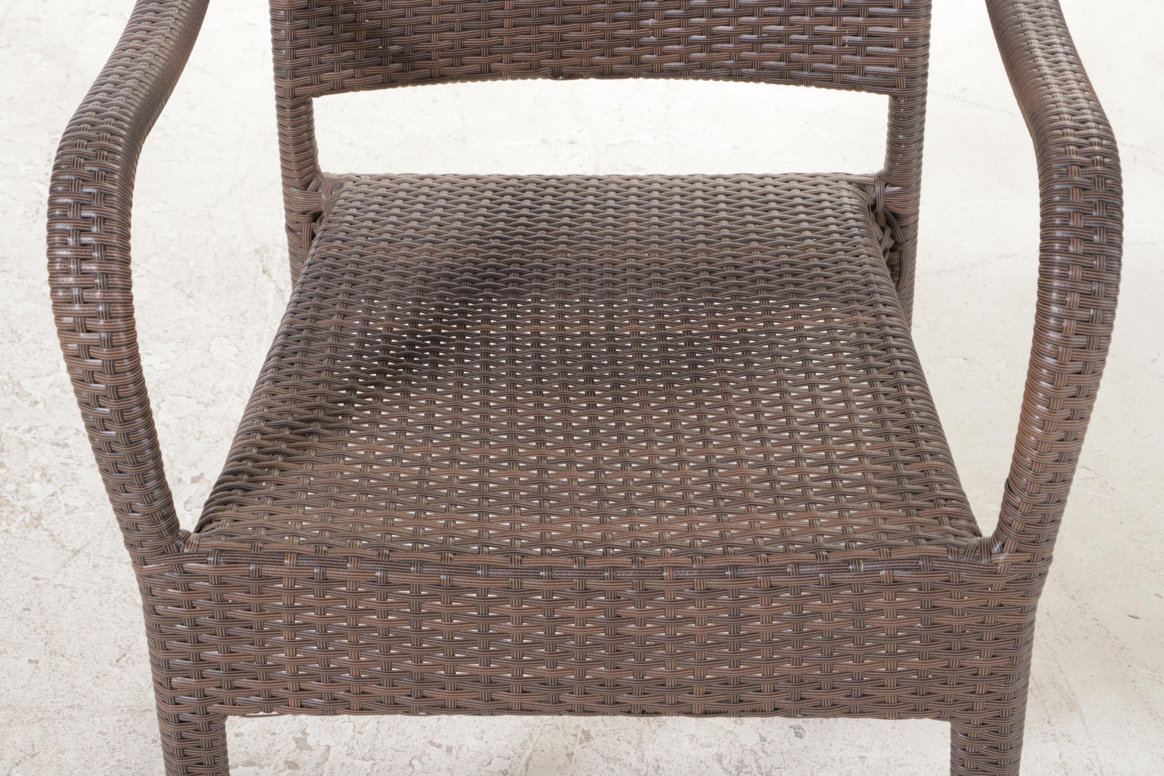 Three-Piece Pelican Reef Resin Wicker and Aluminum Patio Bistro Set