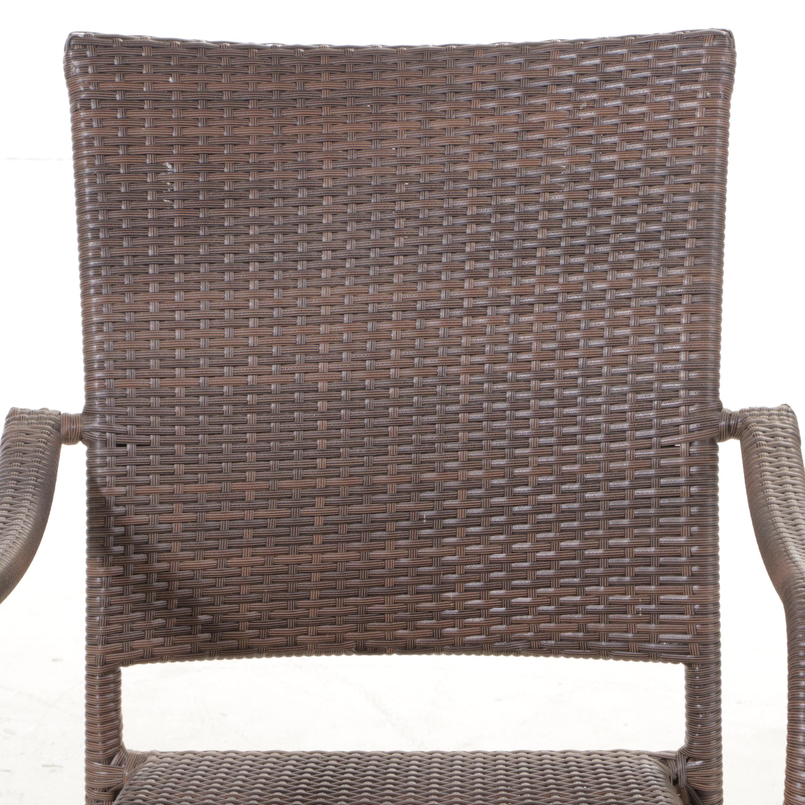 Three-Piece Pelican Reef Resin Wicker and Aluminum Patio Bistro Set