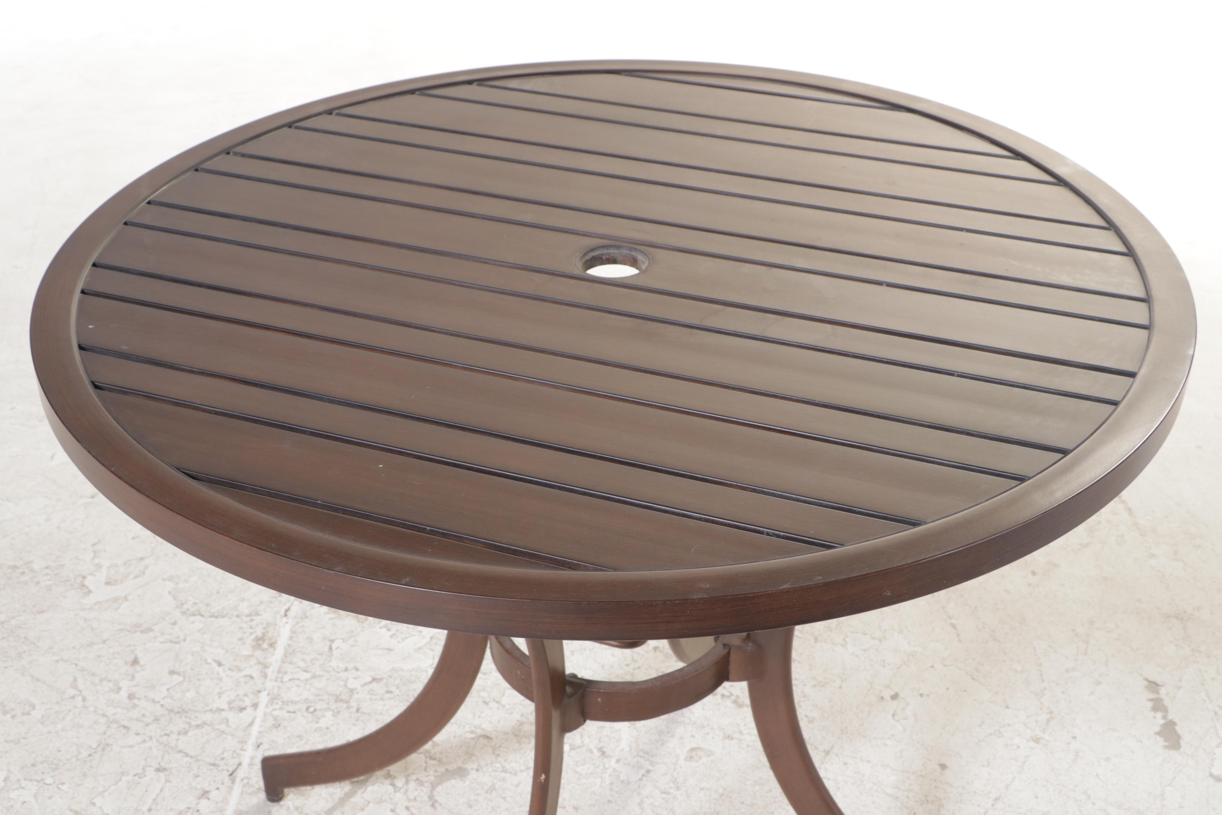 Three-Piece Pelican Reef Resin Wicker and Aluminum Patio Bistro Set