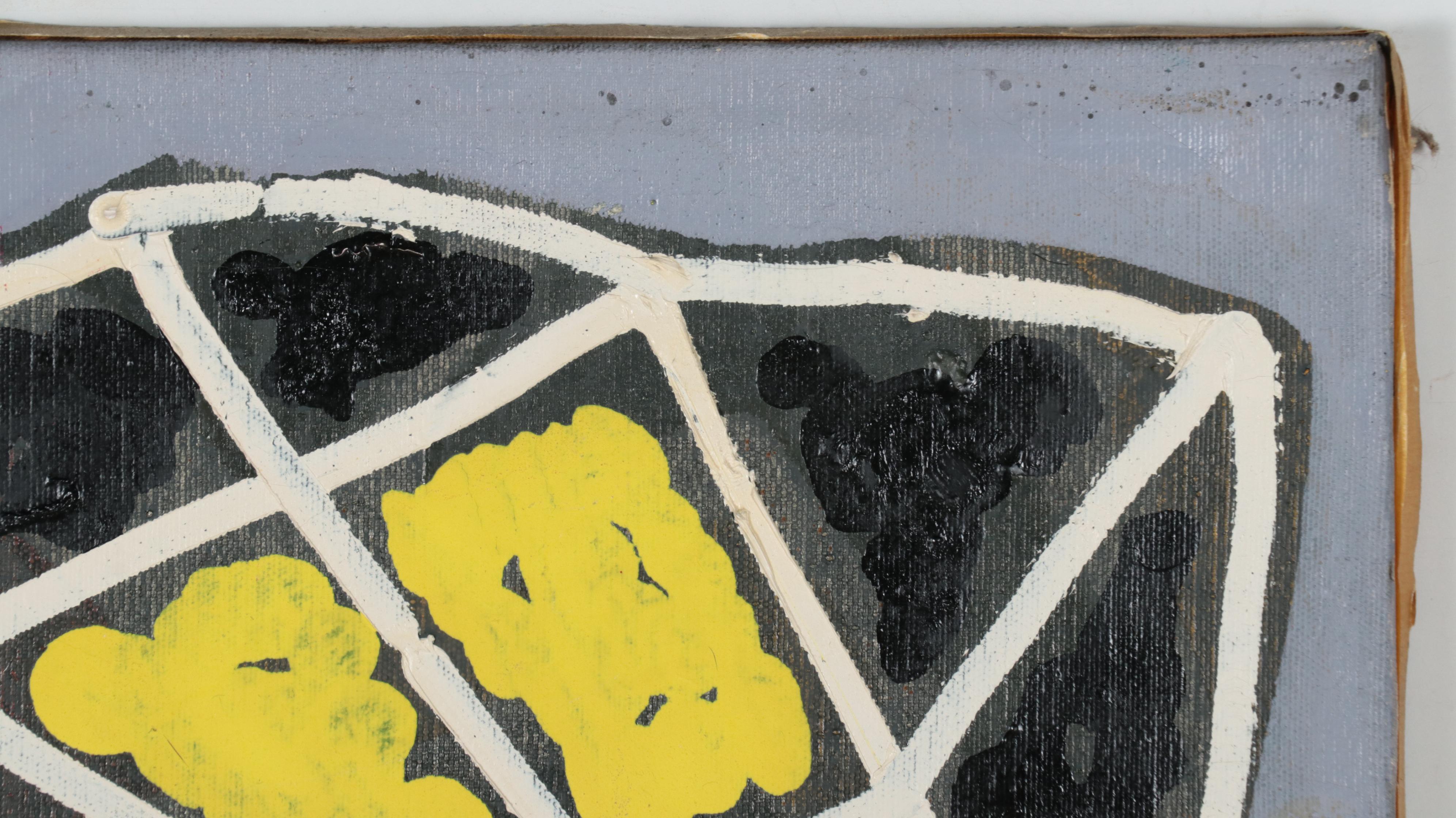 Abstract Non-Objective Oil Painting, Mid-20th Century