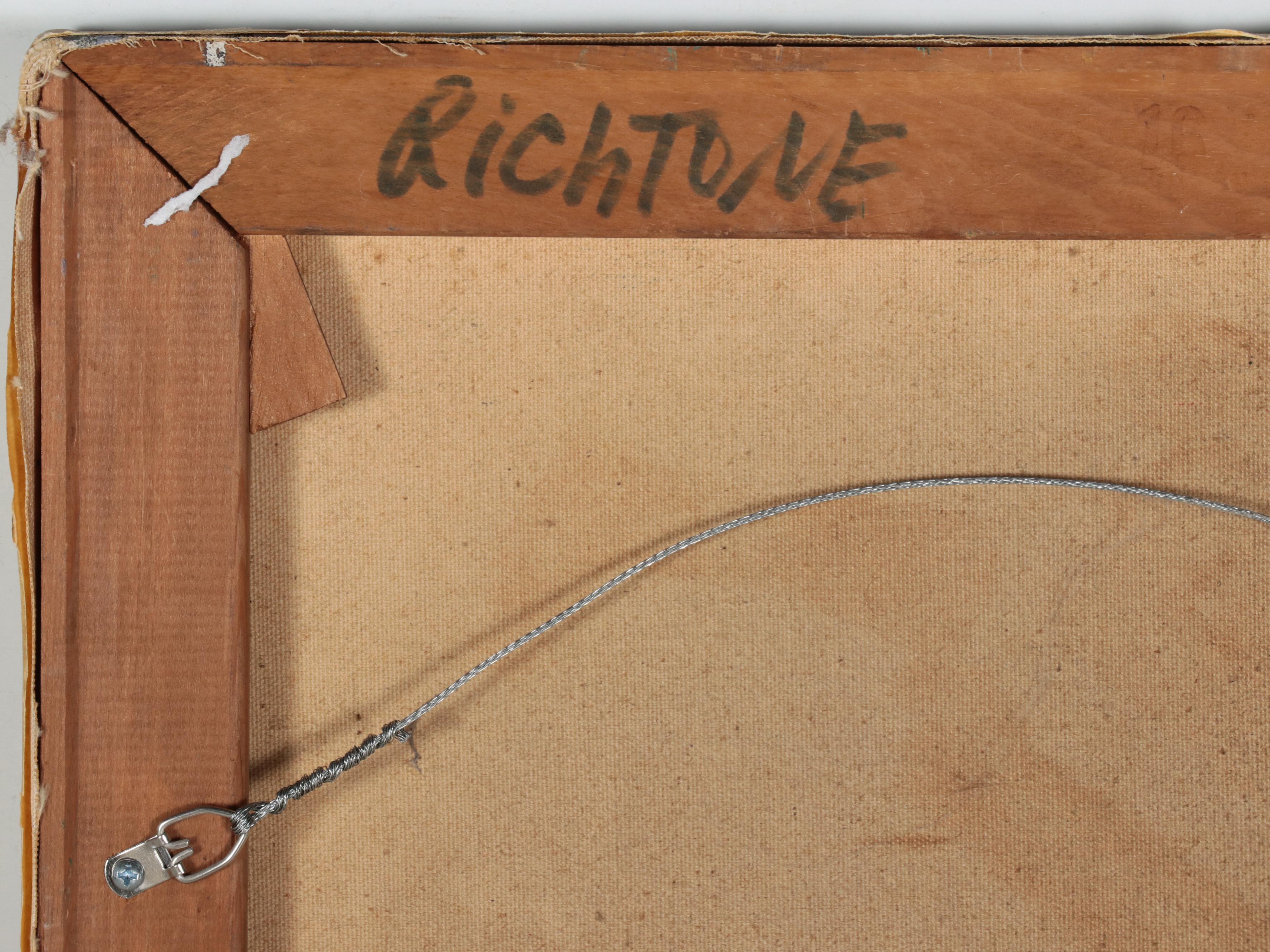 Abstract Non-Objective Oil Painting, Mid-20th Century