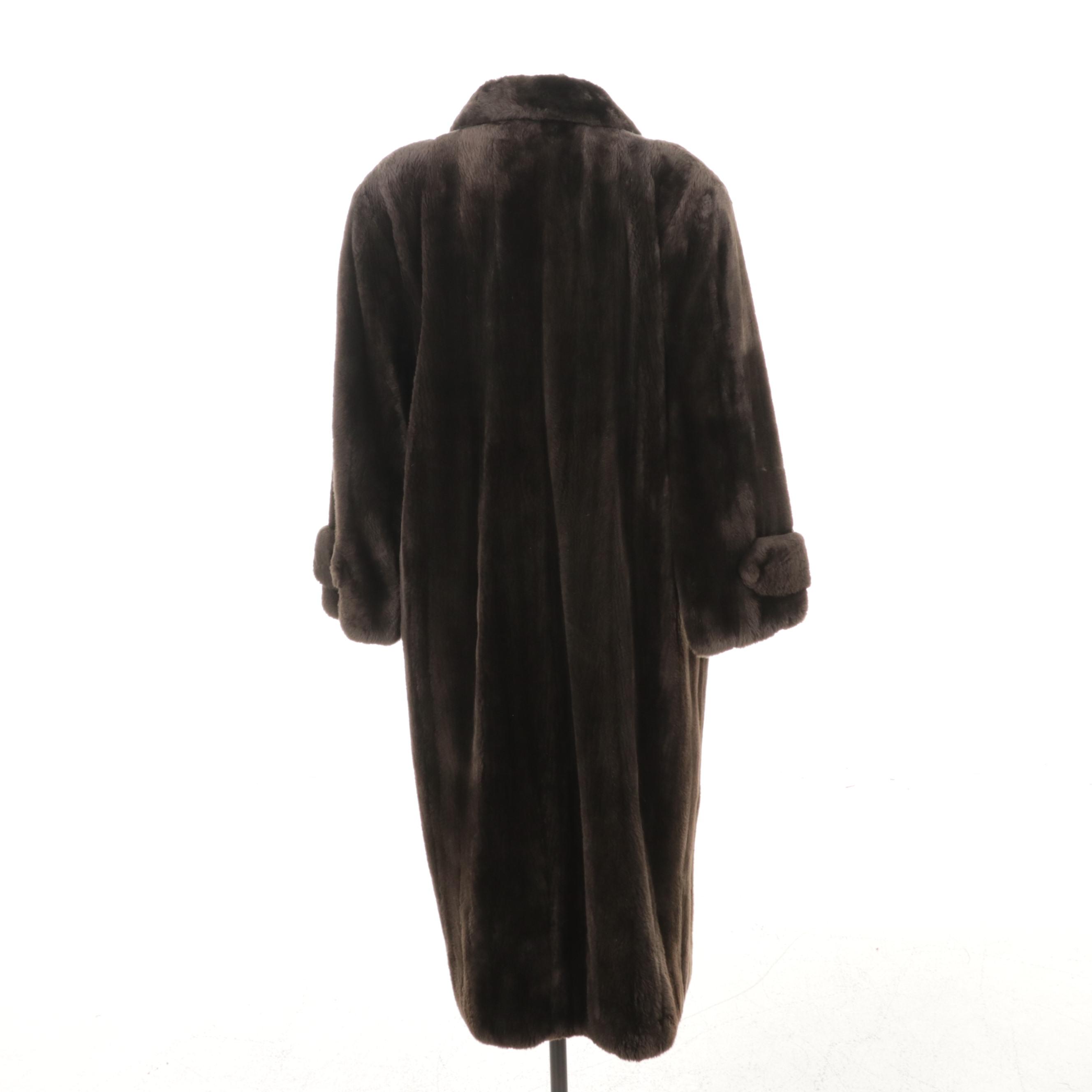 Sheared Beaver Fur Coat by Calvin Klein