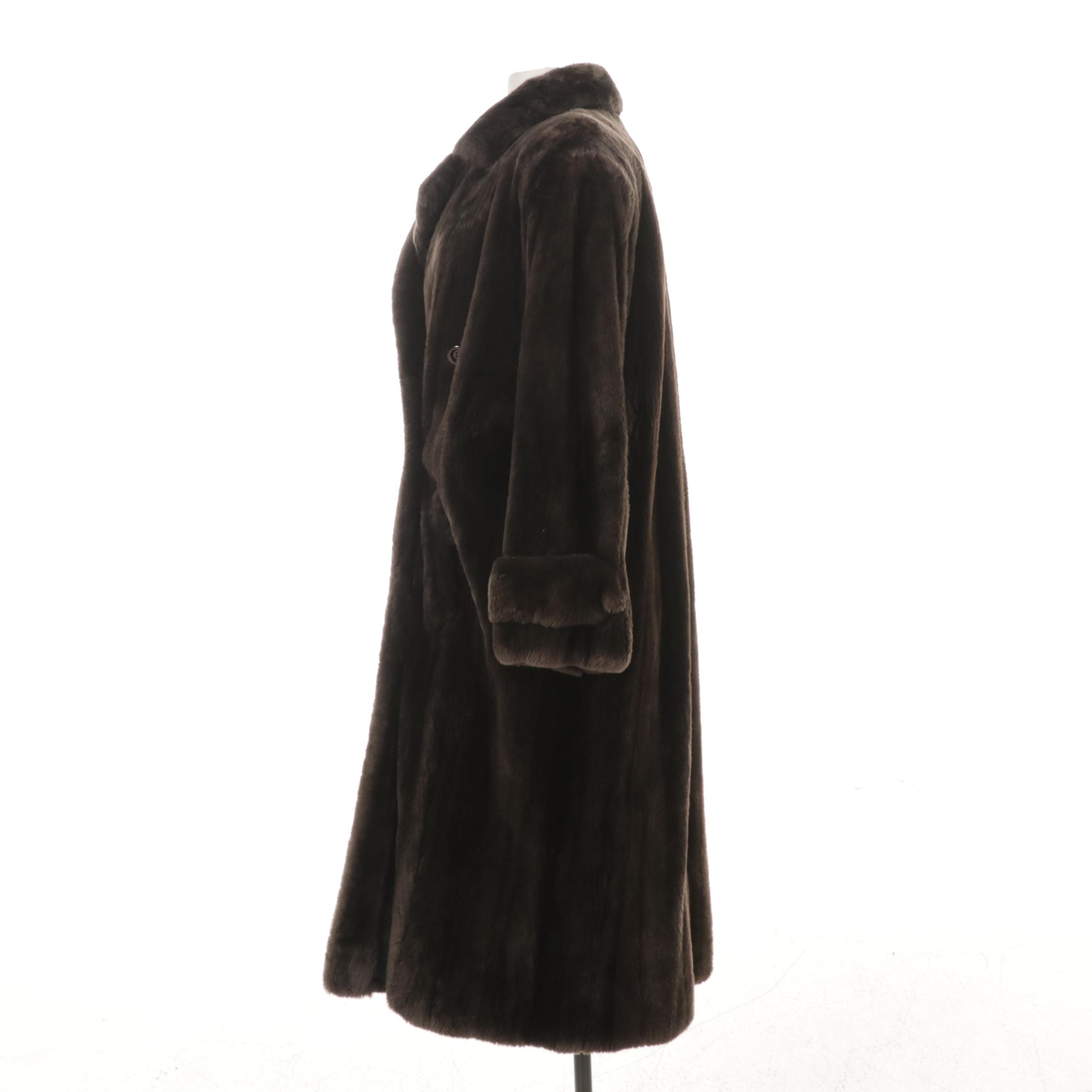 Sheared Beaver Fur Coat by Calvin Klein