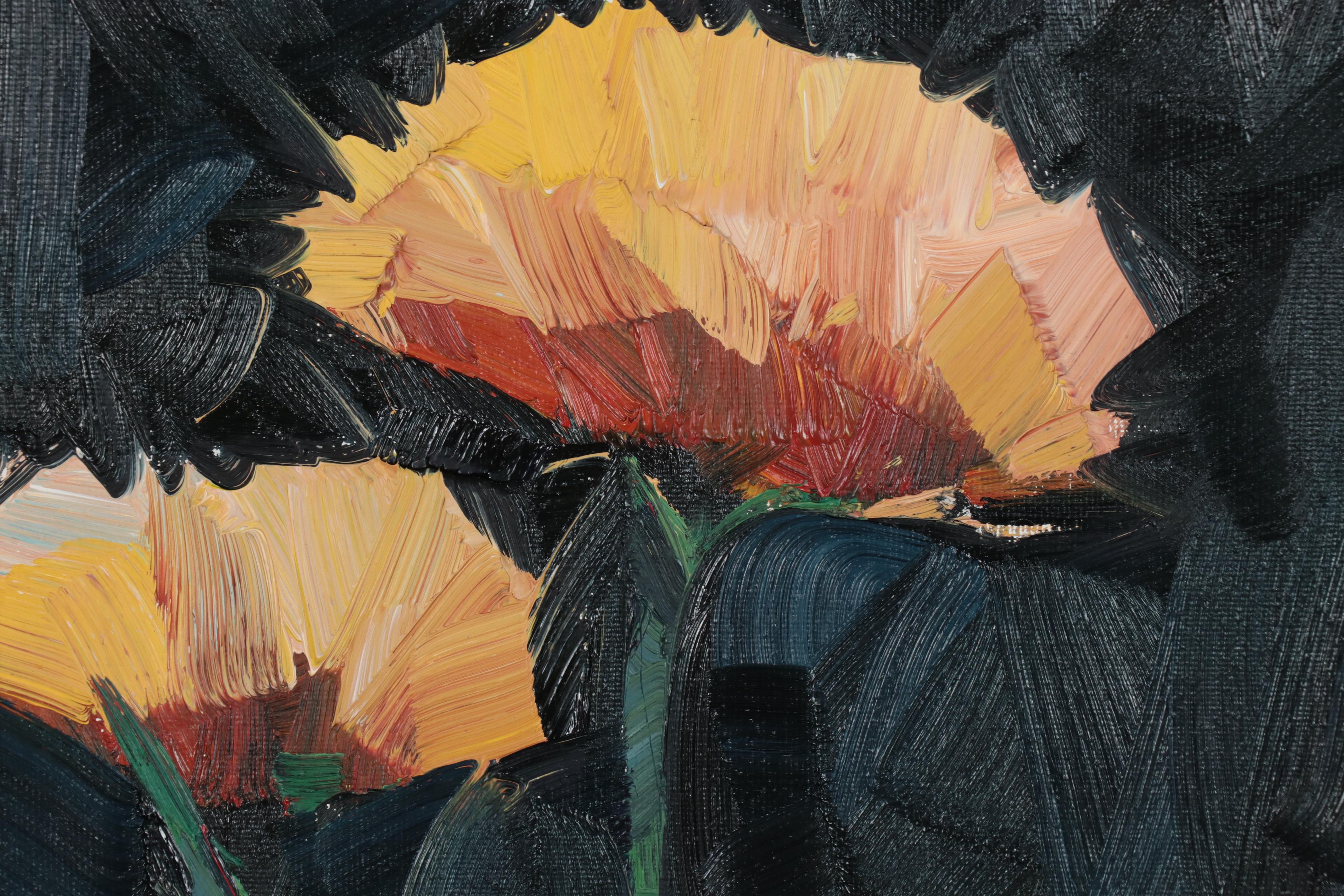 Jose Trujillo Oil Painting "Yellow Flowers," 2022