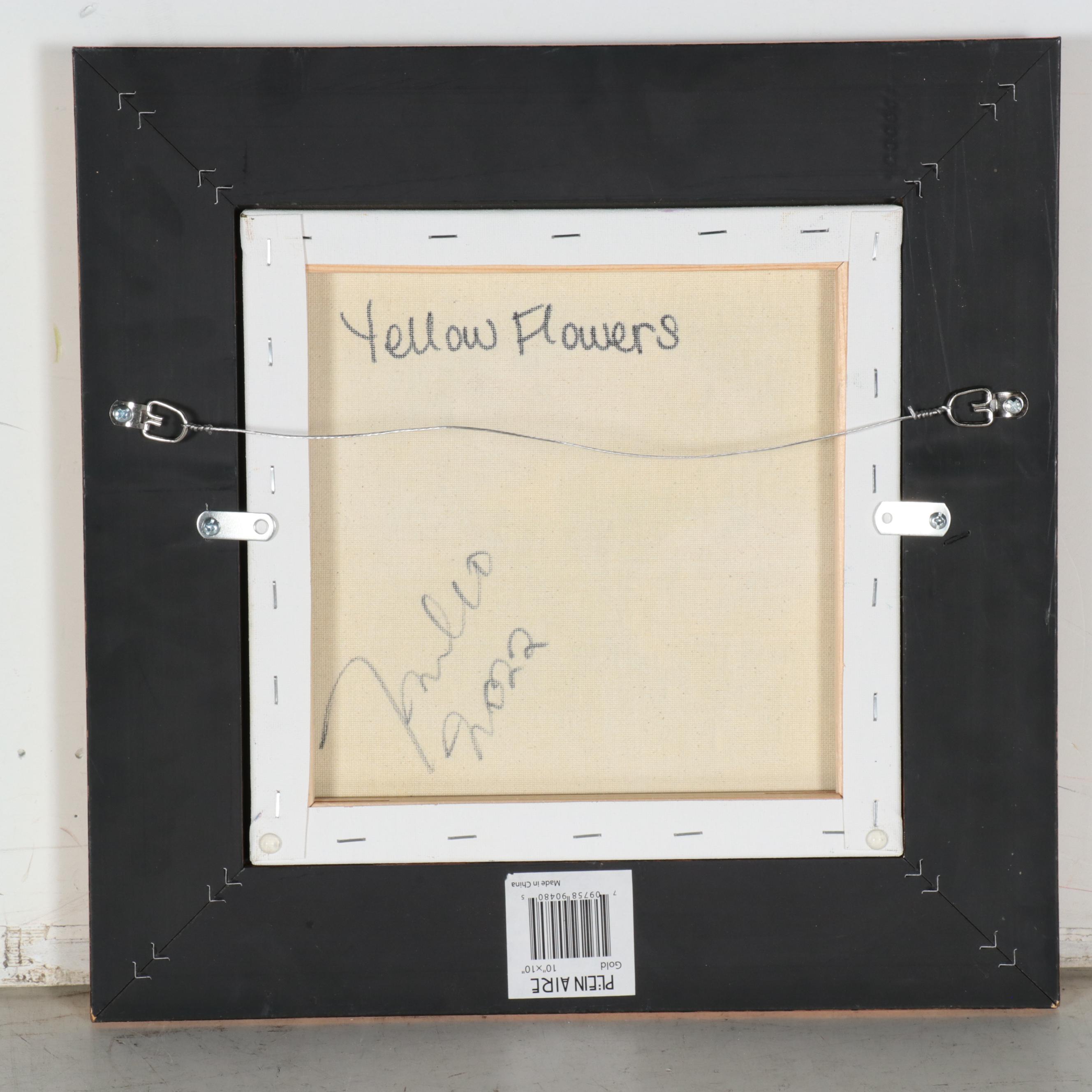 Jose Trujillo Oil Painting "Yellow Flowers," 2022