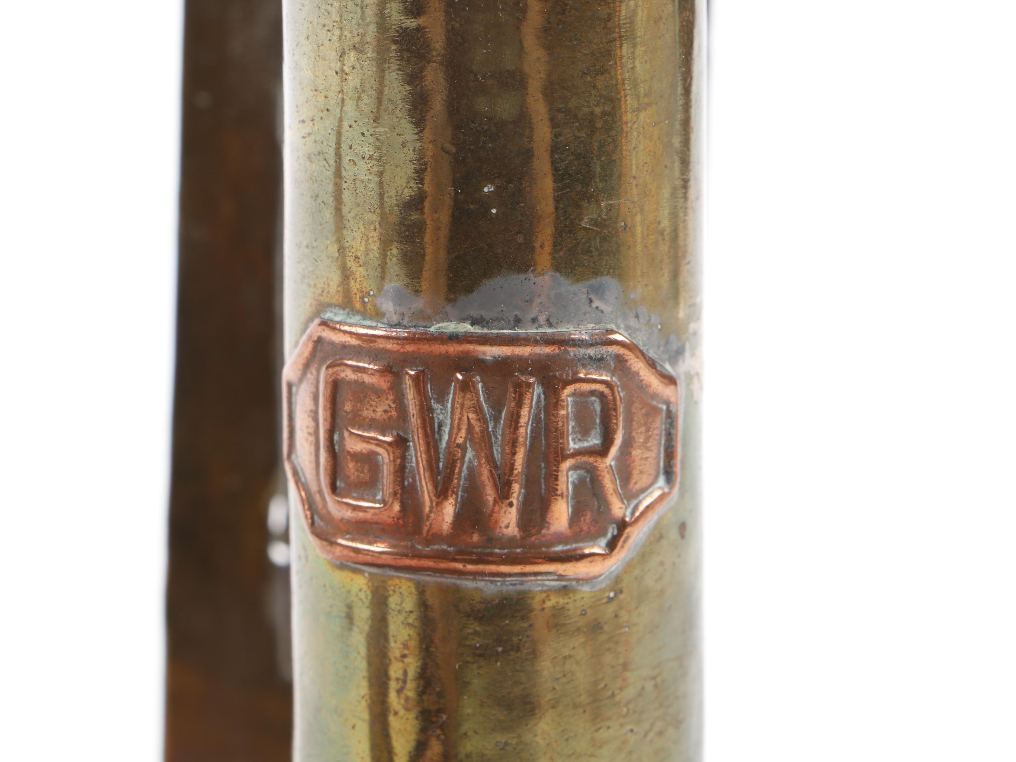 Pair of Great Western Railway Passageway Brass Wall Candle Sconces, Antique