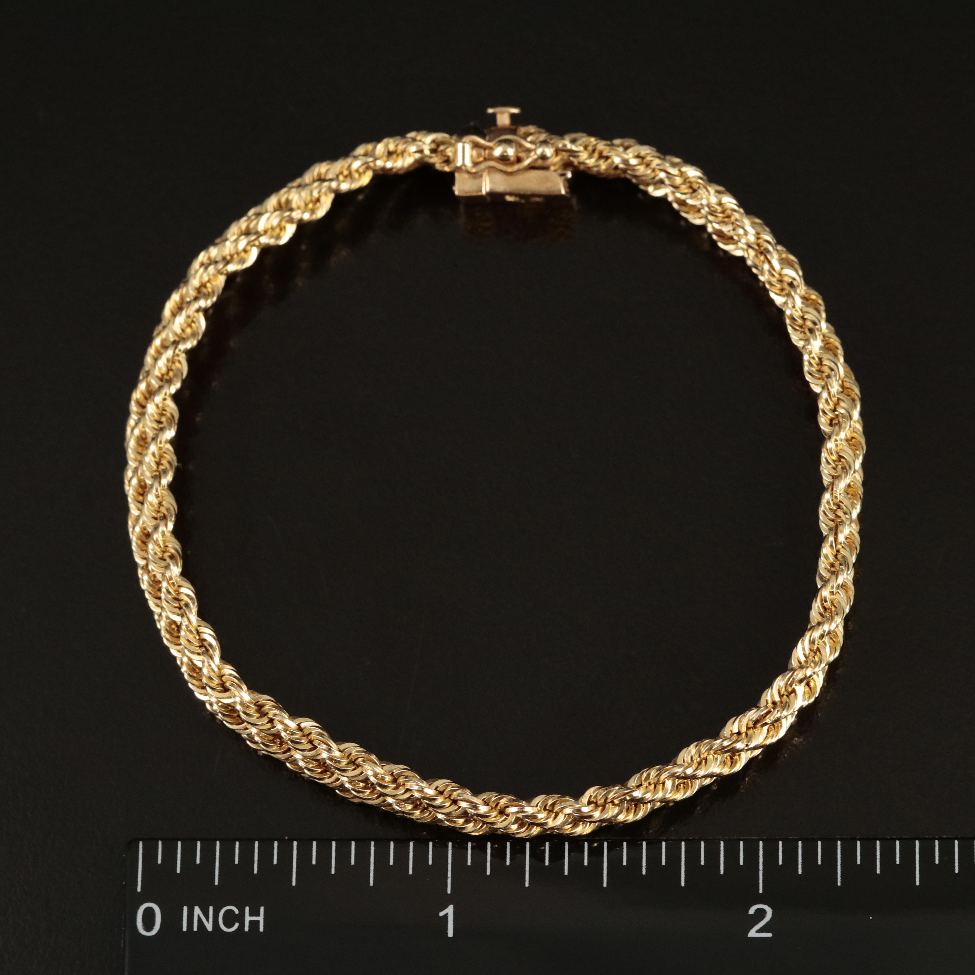 Michael Anthony 14K Braided Rope Chain Bracelet