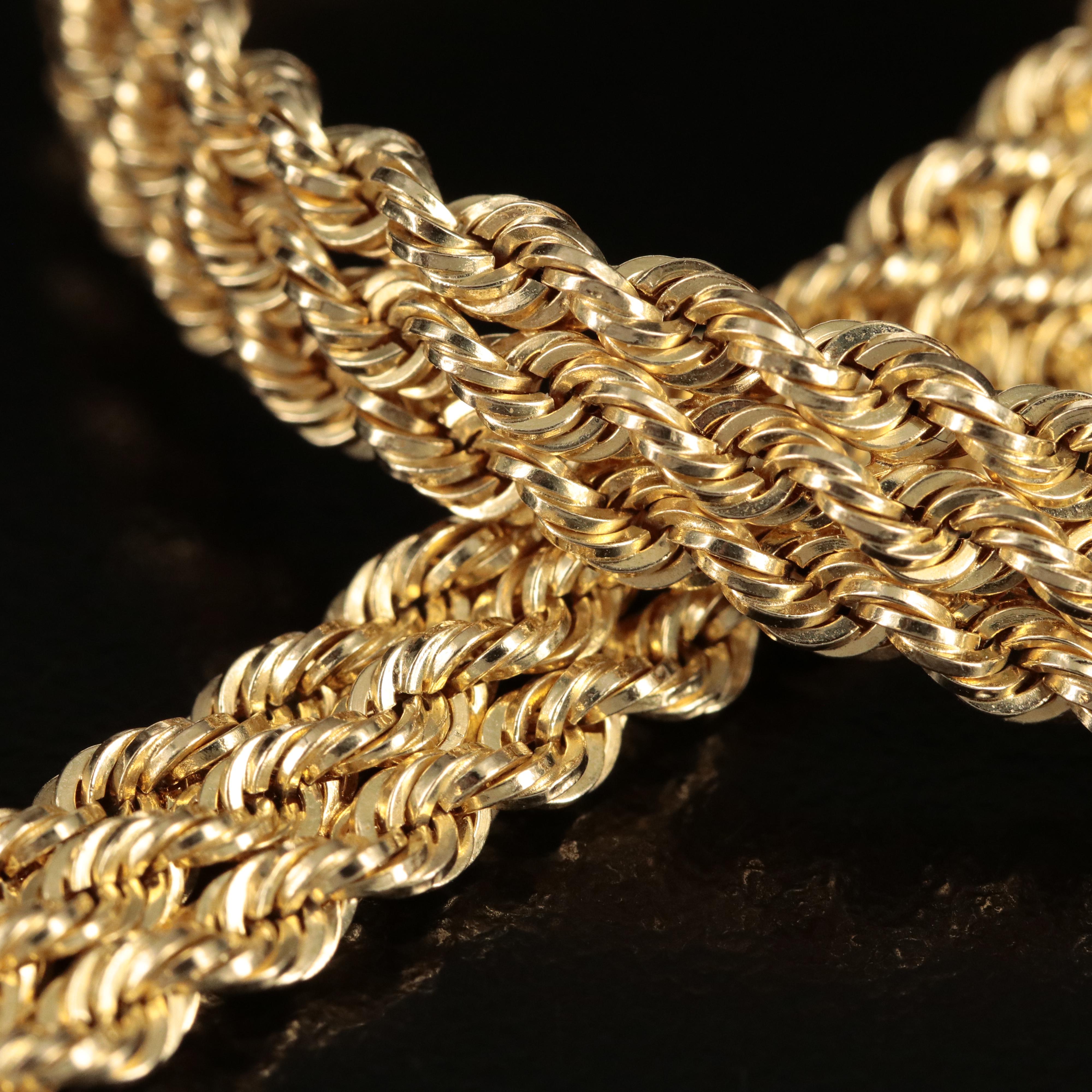 Michael Anthony 14K Braided Rope Chain Bracelet