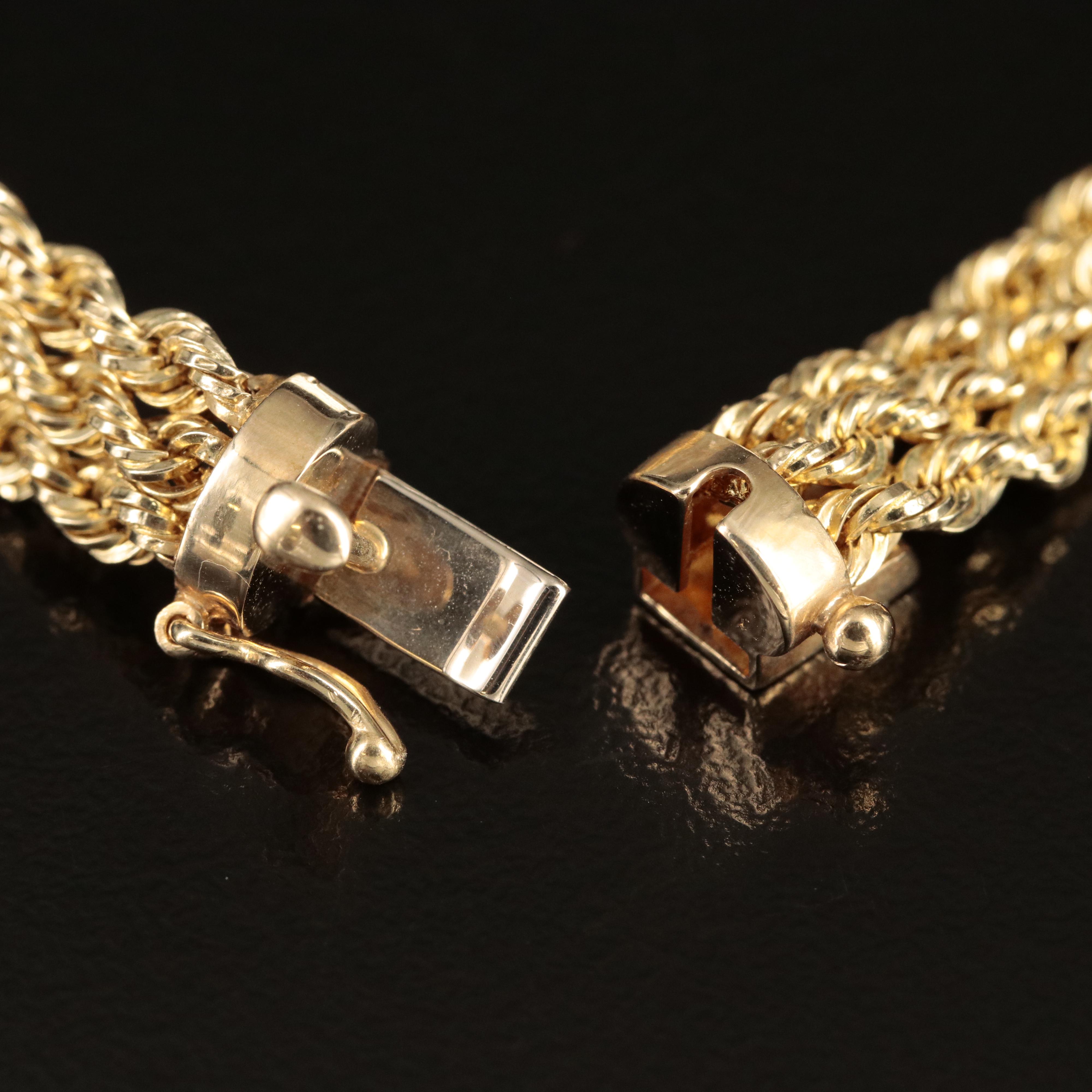 Michael Anthony 14K Braided Rope Chain Bracelet