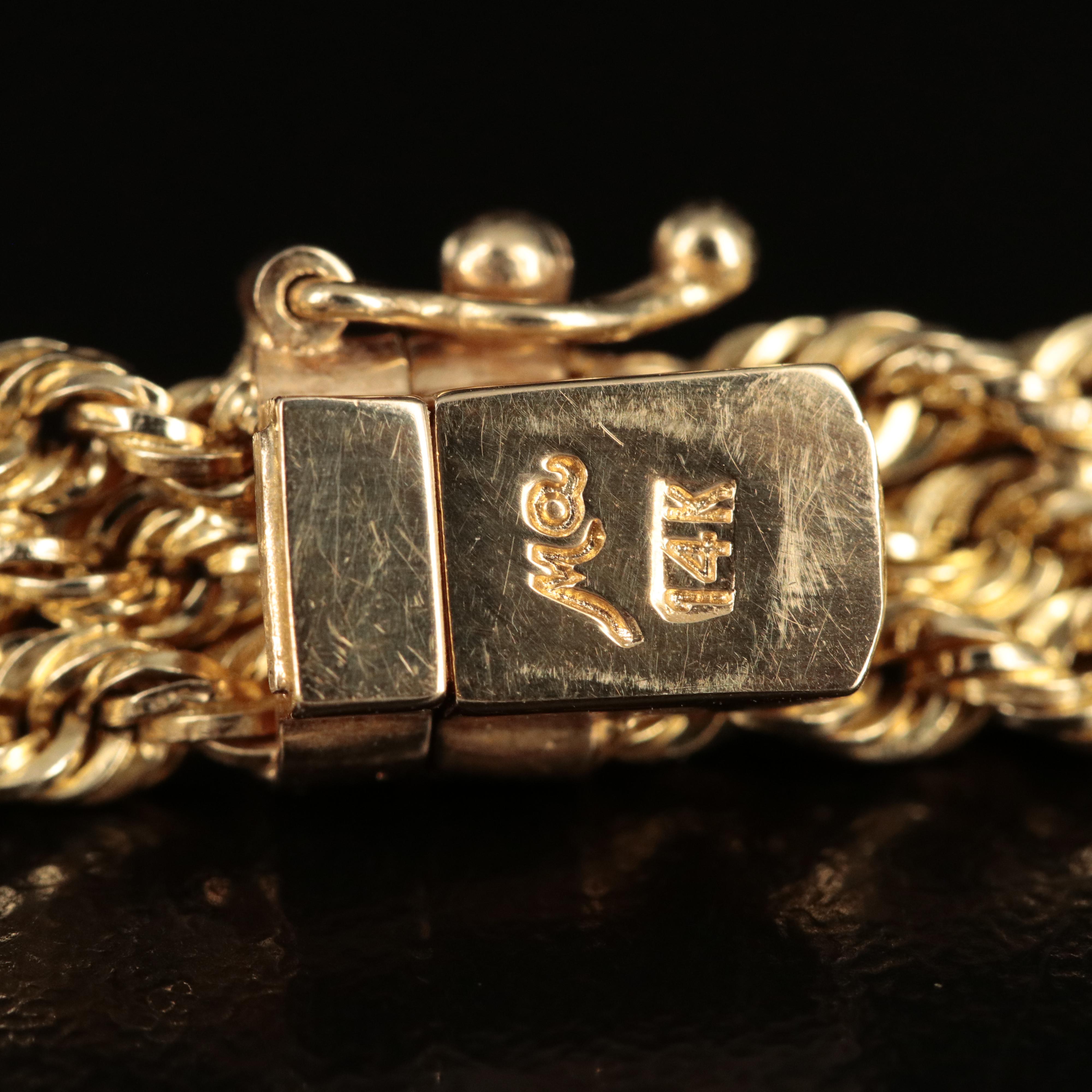 Michael Anthony 14K Braided Rope Chain Bracelet