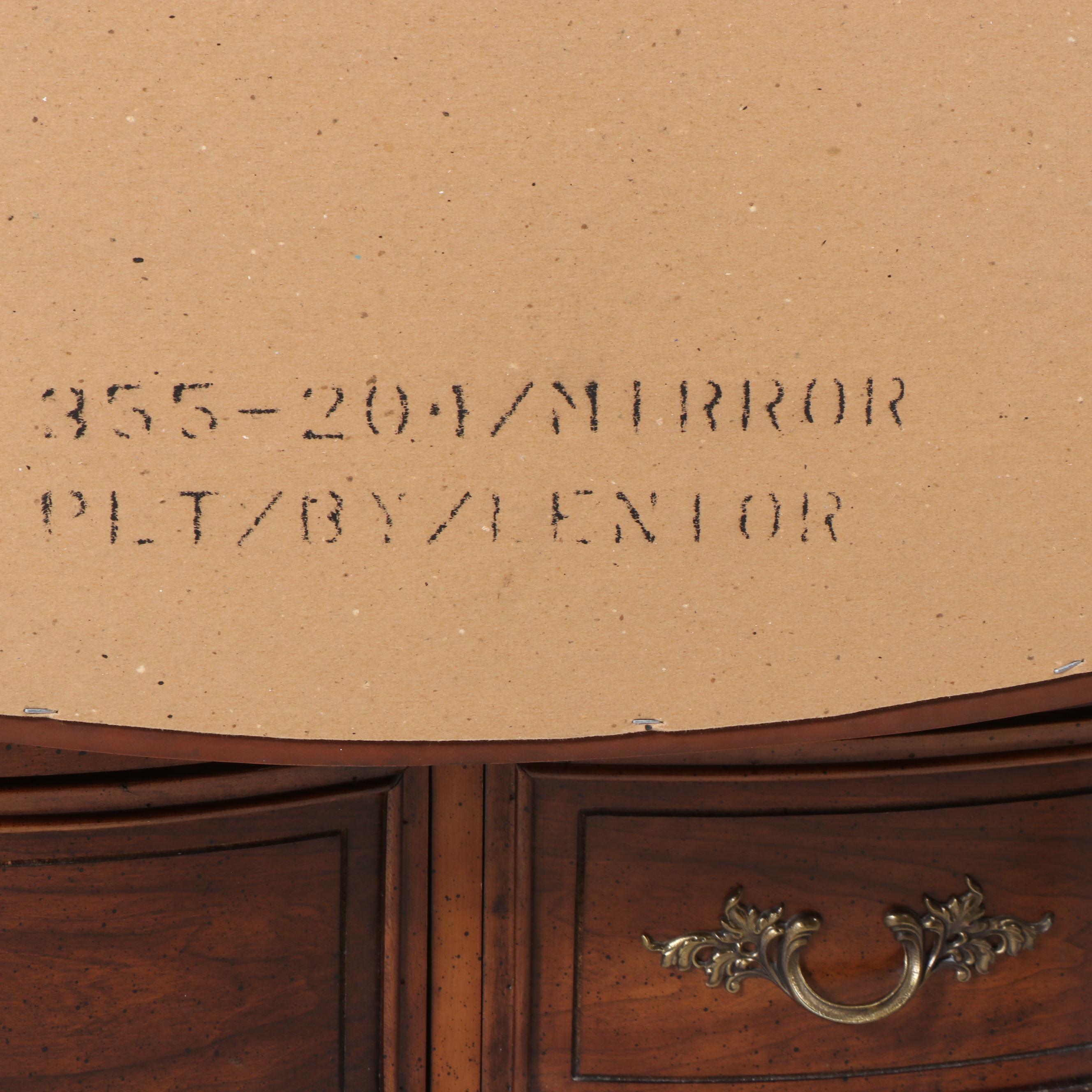 Dixie French Provincial Style Fruitwood-Stained Nine-Drawer Dresser