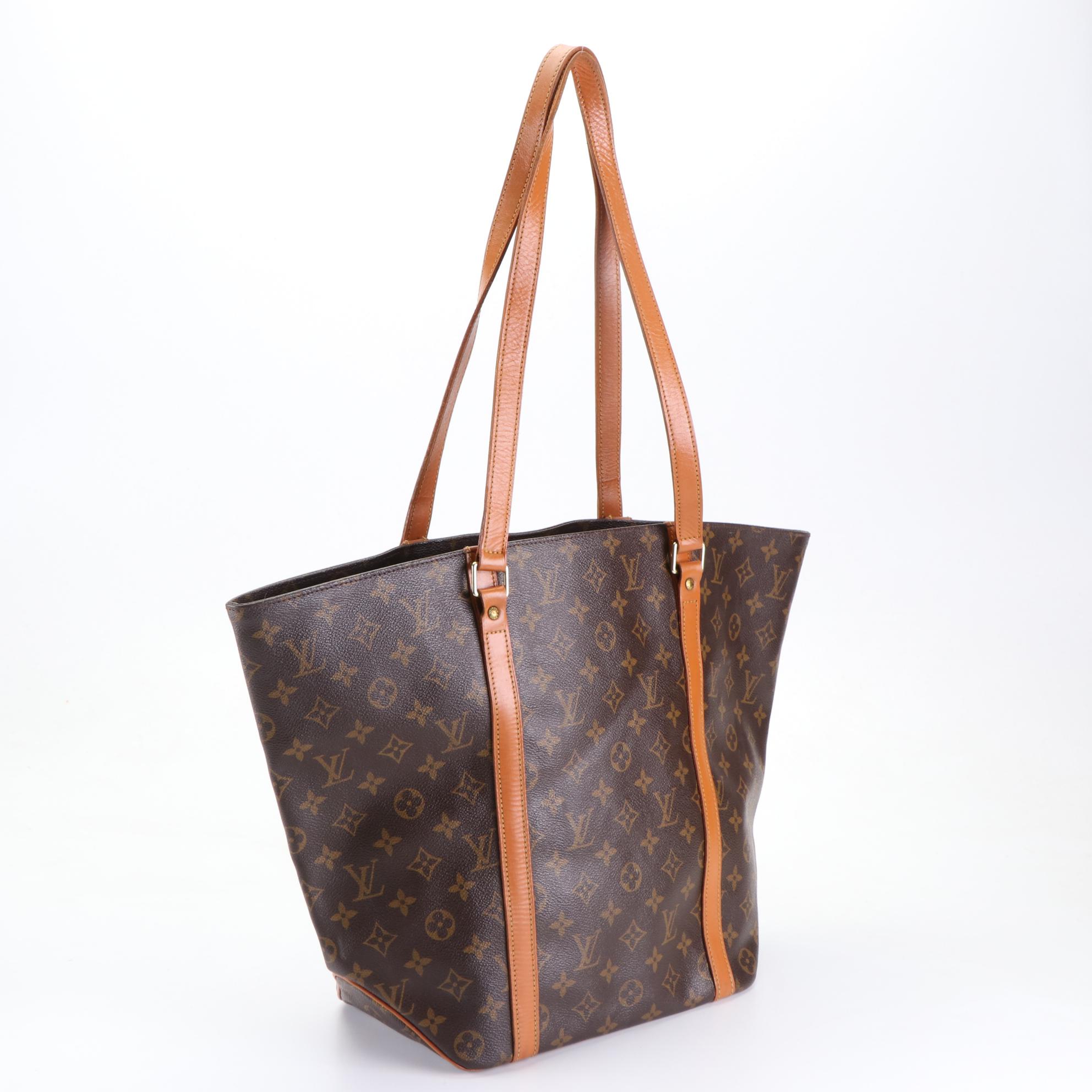 Louis Vuitton Sac Shopping Tote in Monogram Canvas and Vachetta Leather