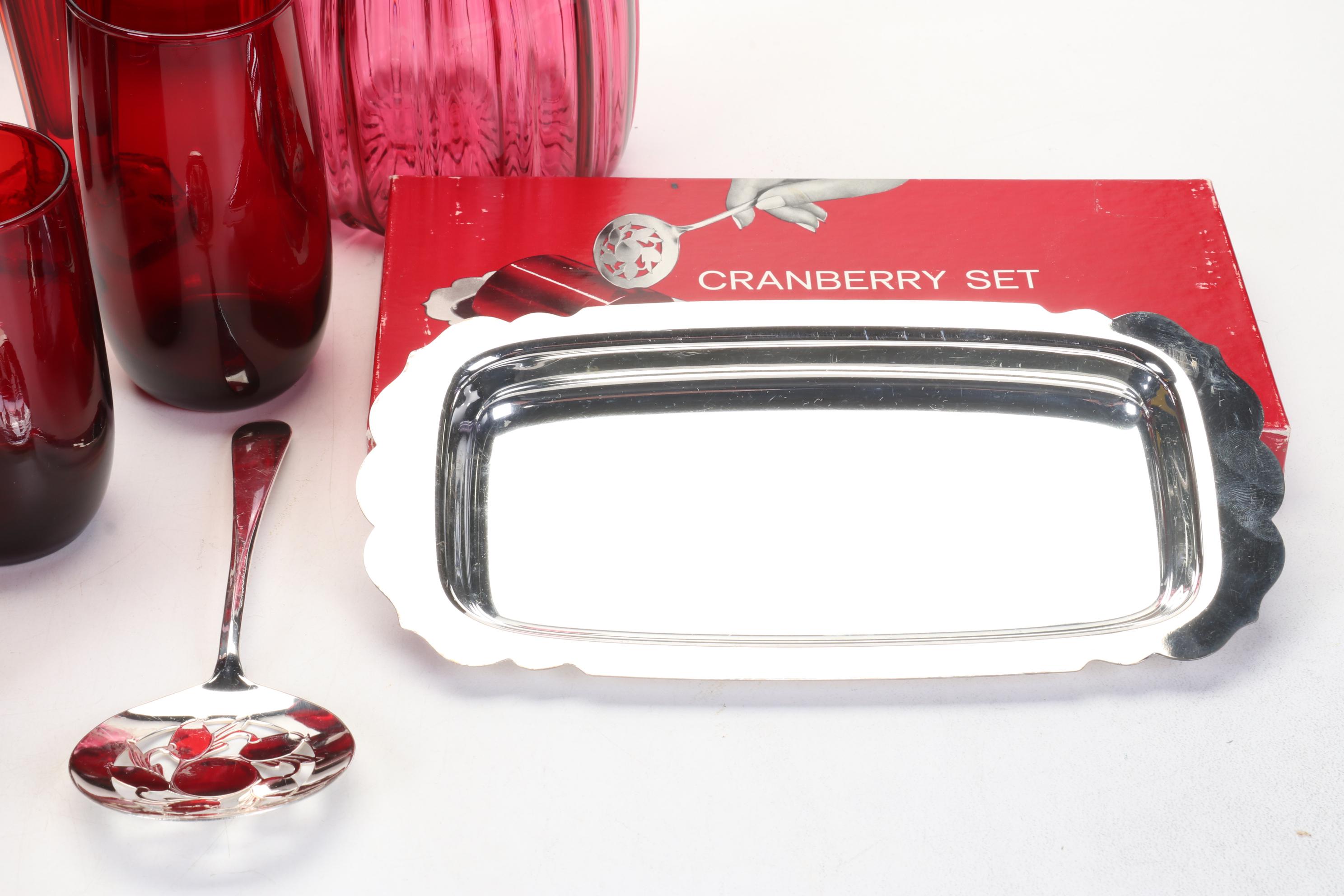 Ruby Red & Cranberry Glass Featuring Fenton, Anchor Hocking, & More Dinnerware
