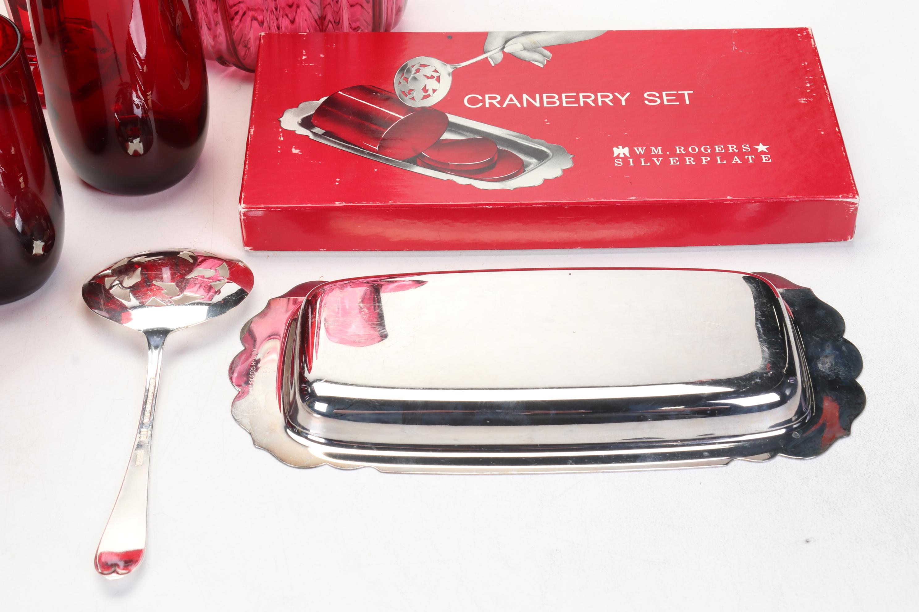 Ruby Red & Cranberry Glass Featuring Fenton, Anchor Hocking, & More Dinnerware