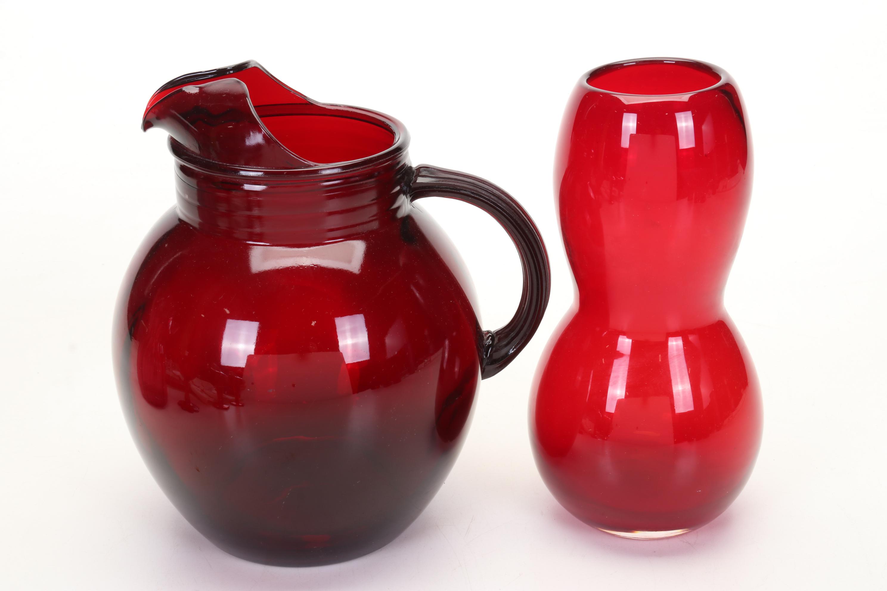 Ruby Red & Cranberry Glass Featuring Fenton, Anchor Hocking, & More Dinnerware
