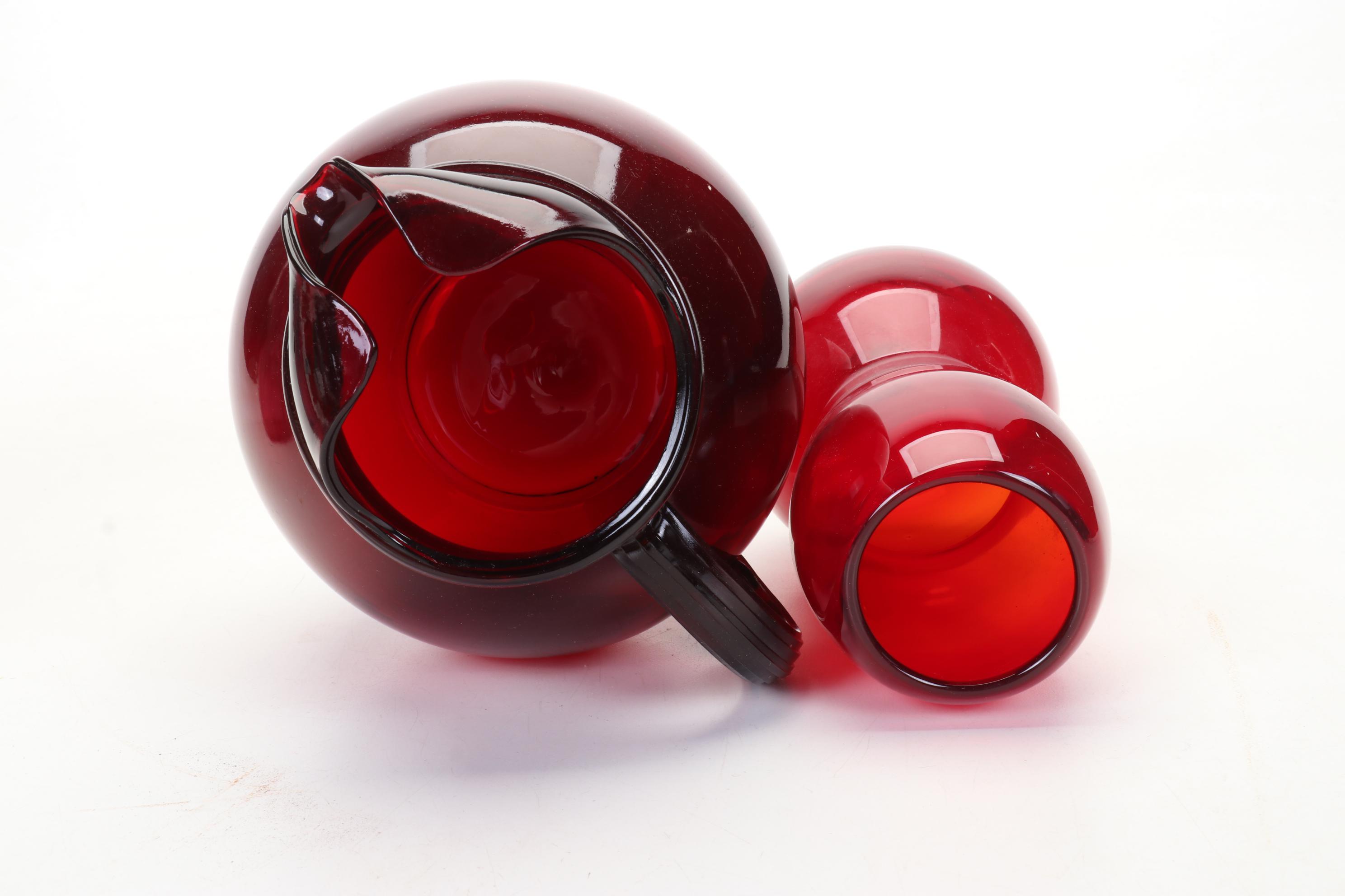 Ruby Red & Cranberry Glass Featuring Fenton, Anchor Hocking, & More Dinnerware