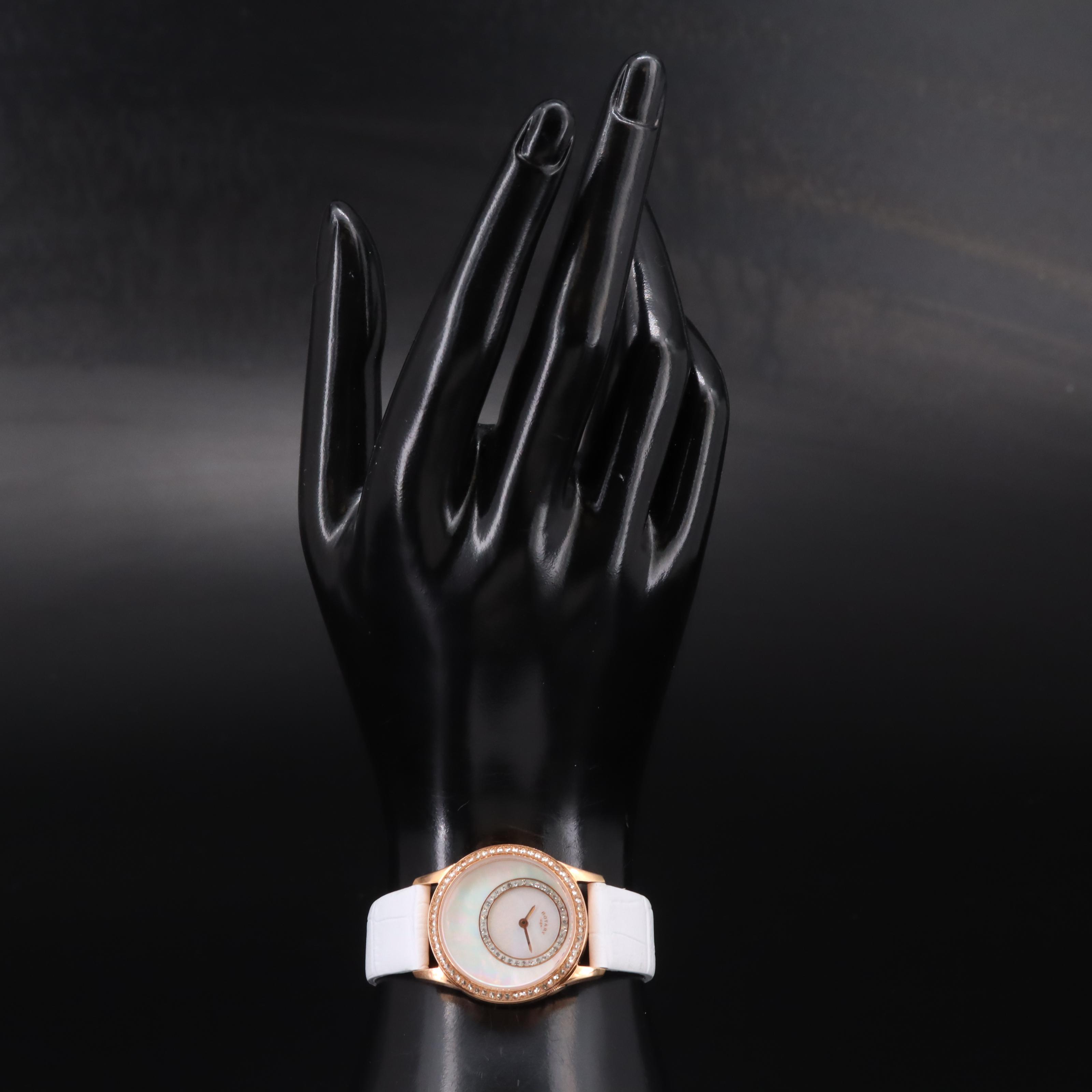 Rotary Mother-of-Pearl Dial Quartz Watch