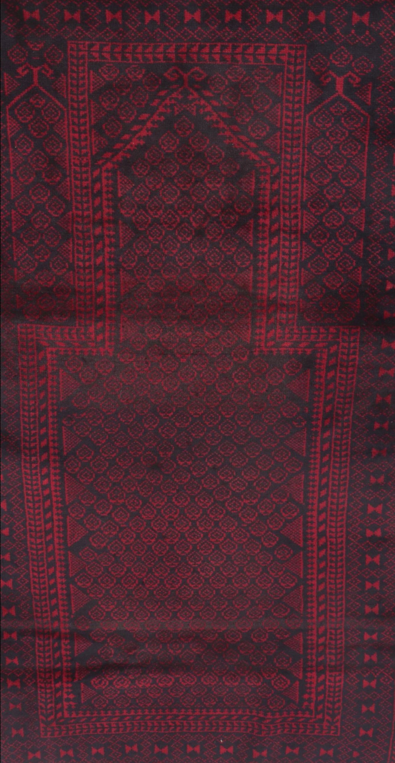 2'8 x 4'10 Hand-Knotted Afghan Baluch Prayer Rug