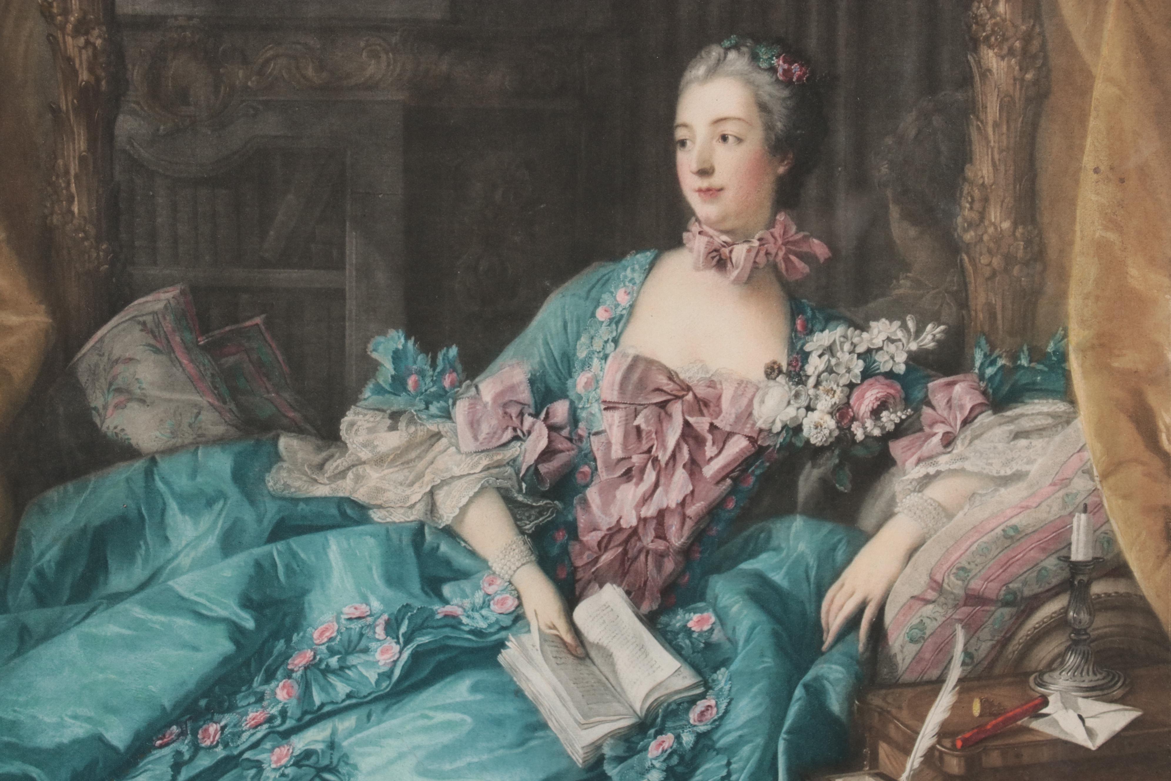 Aquatint After Francois Boucher "Madame La Marquise de Pompadour"