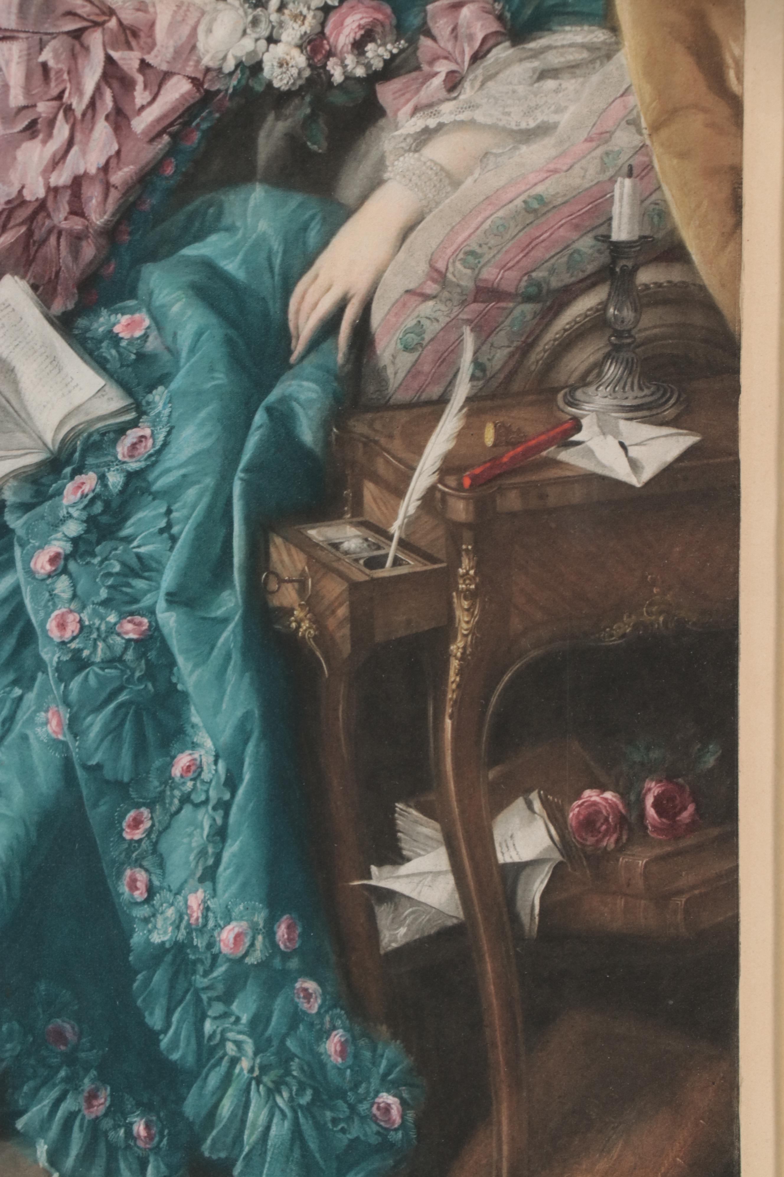 Aquatint After Francois Boucher "Madame La Marquise de Pompadour"