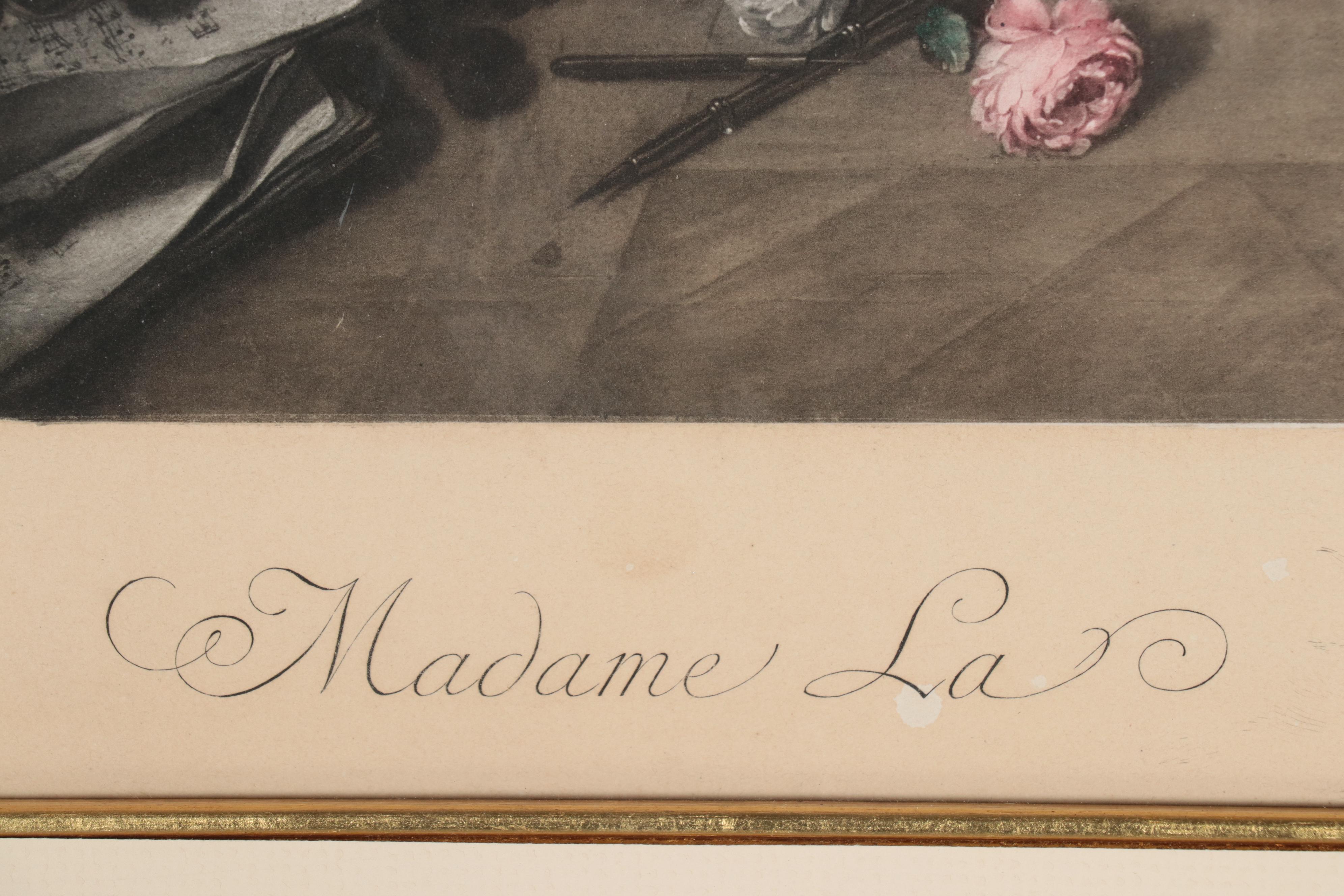 Aquatint After Francois Boucher "Madame La Marquise de Pompadour"