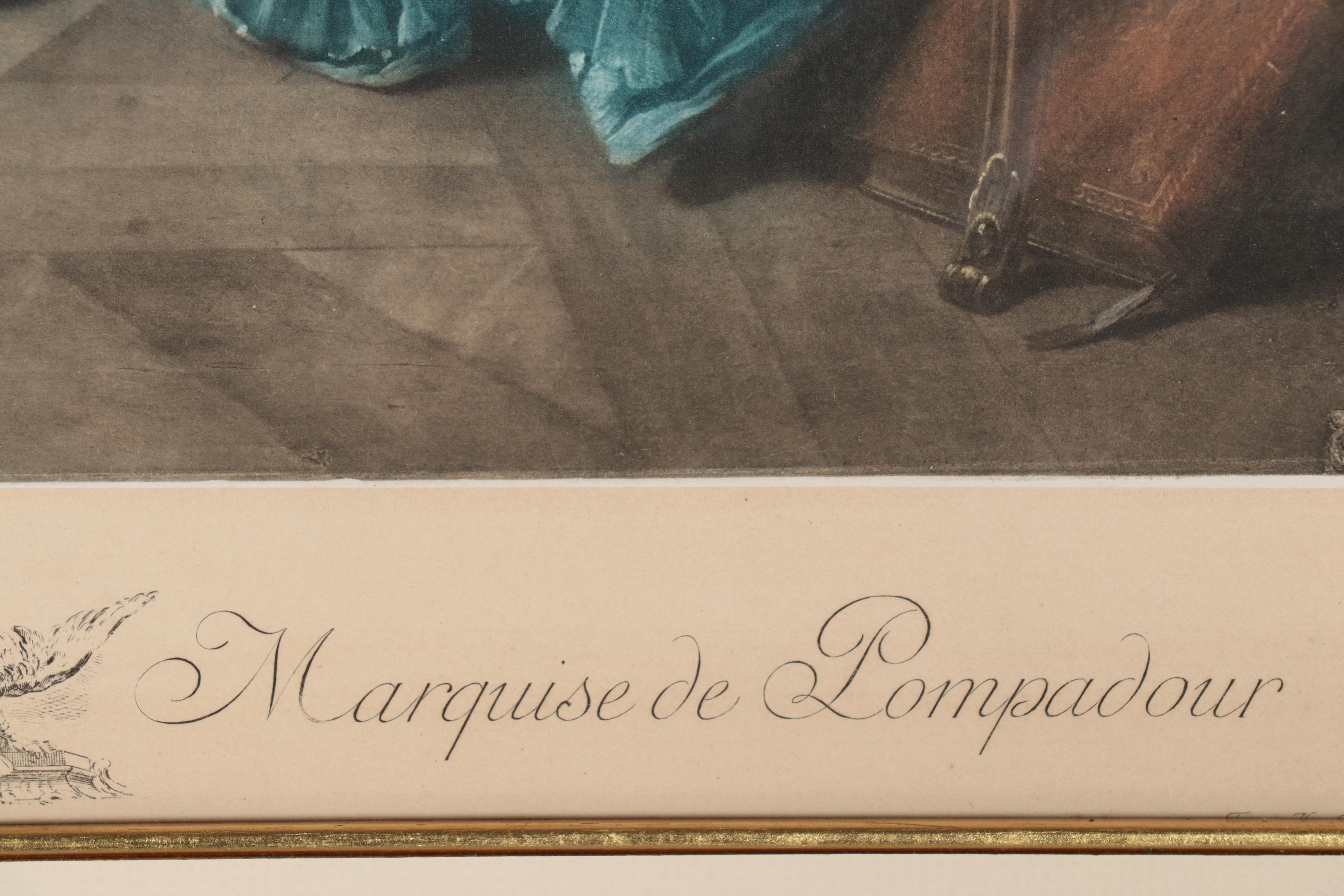 Aquatint After Francois Boucher "Madame La Marquise de Pompadour"