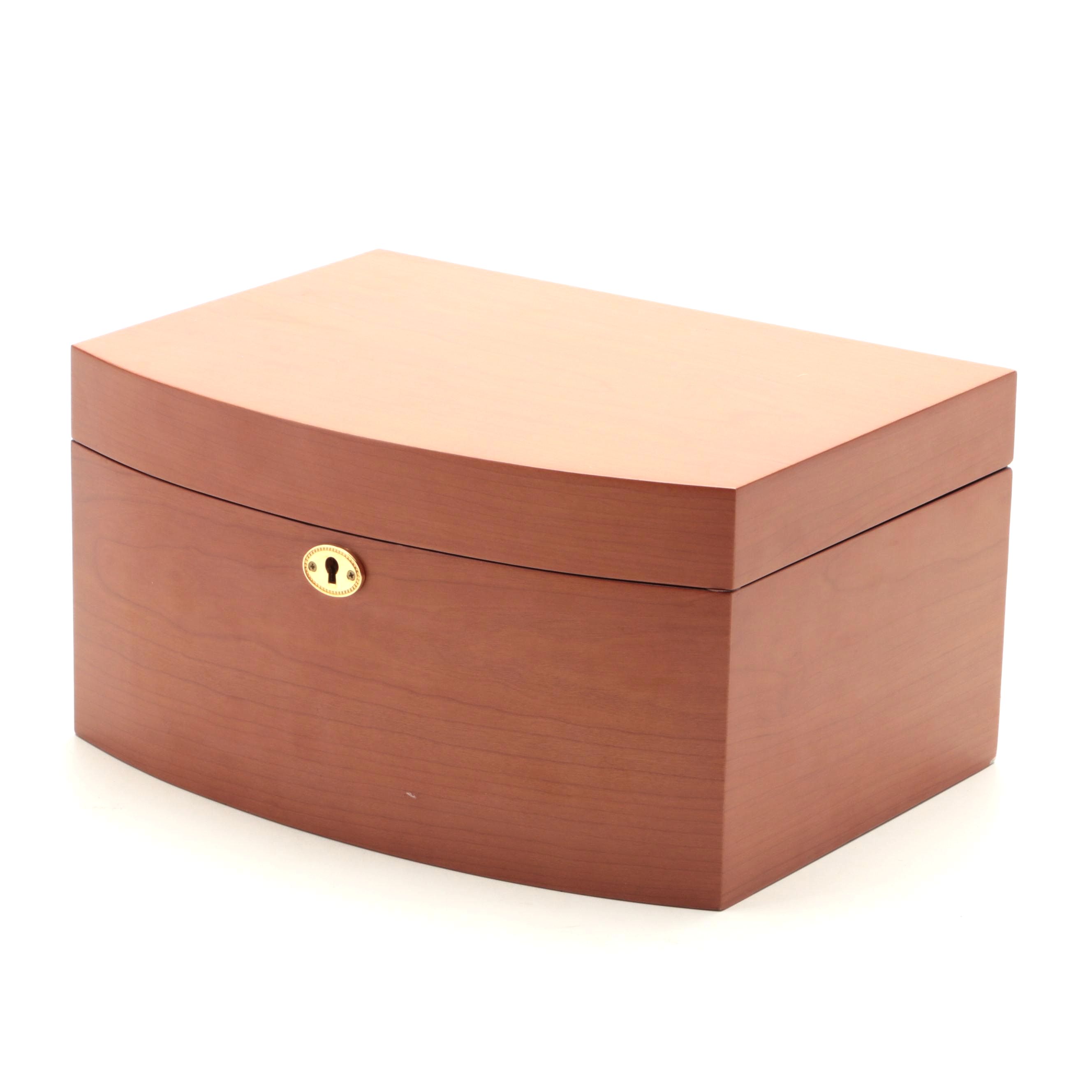 Jere Cherry Wood Finish Luxury Jewelry Box