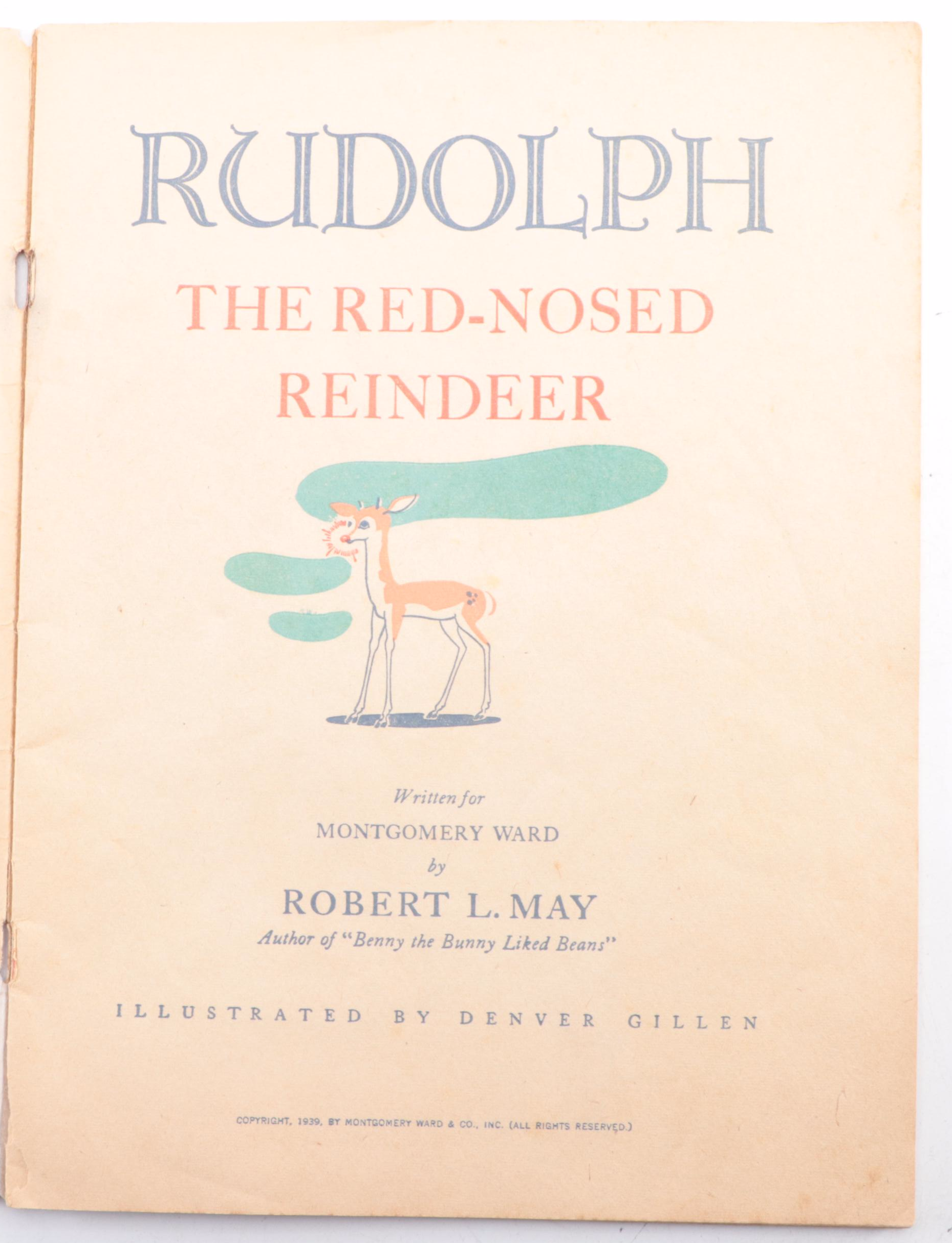 Illustrated "Rudolph the Red-Nosed Reindeer" by Robert L. May, 1939