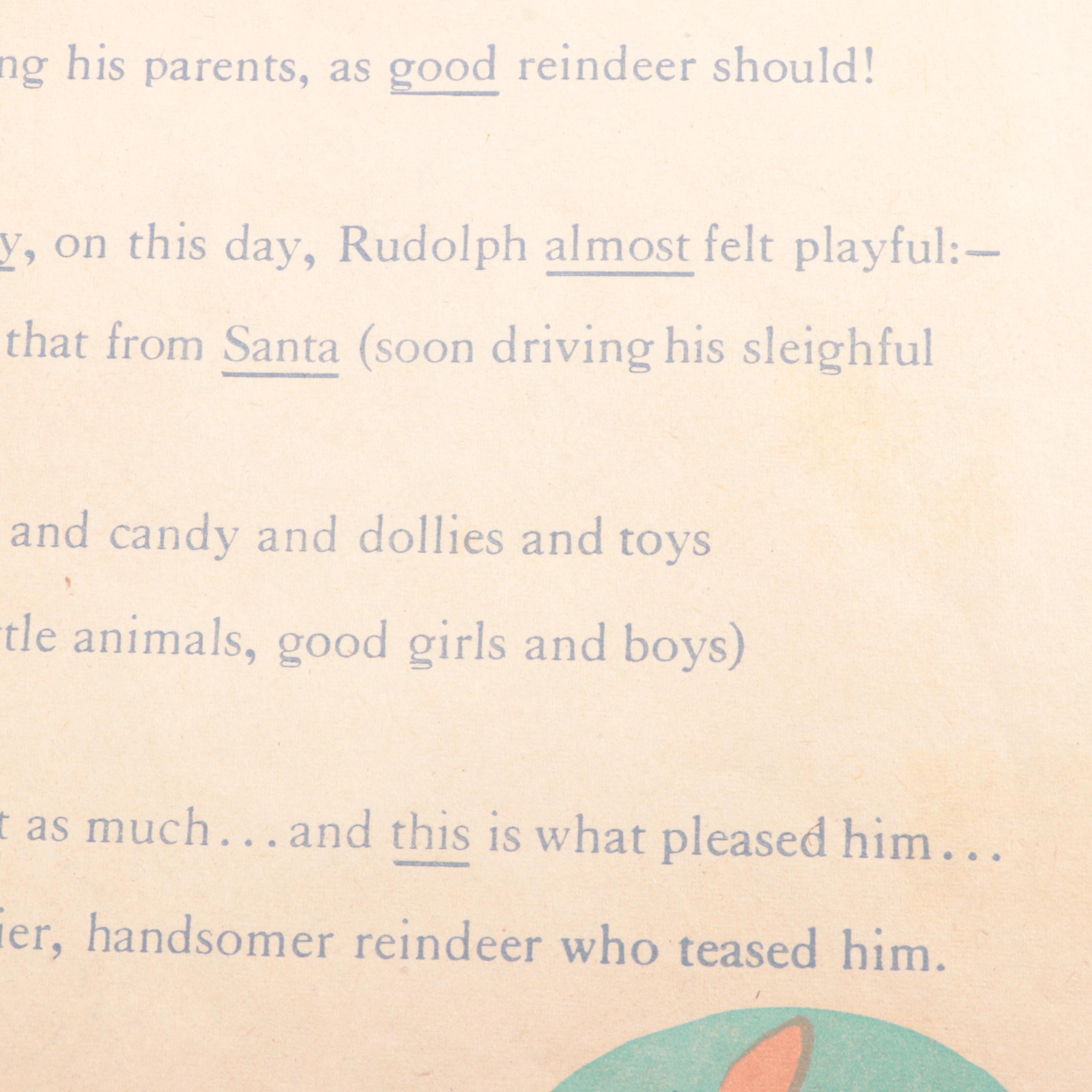 Illustrated "Rudolph the Red-Nosed Reindeer" by Robert L. May, 1939