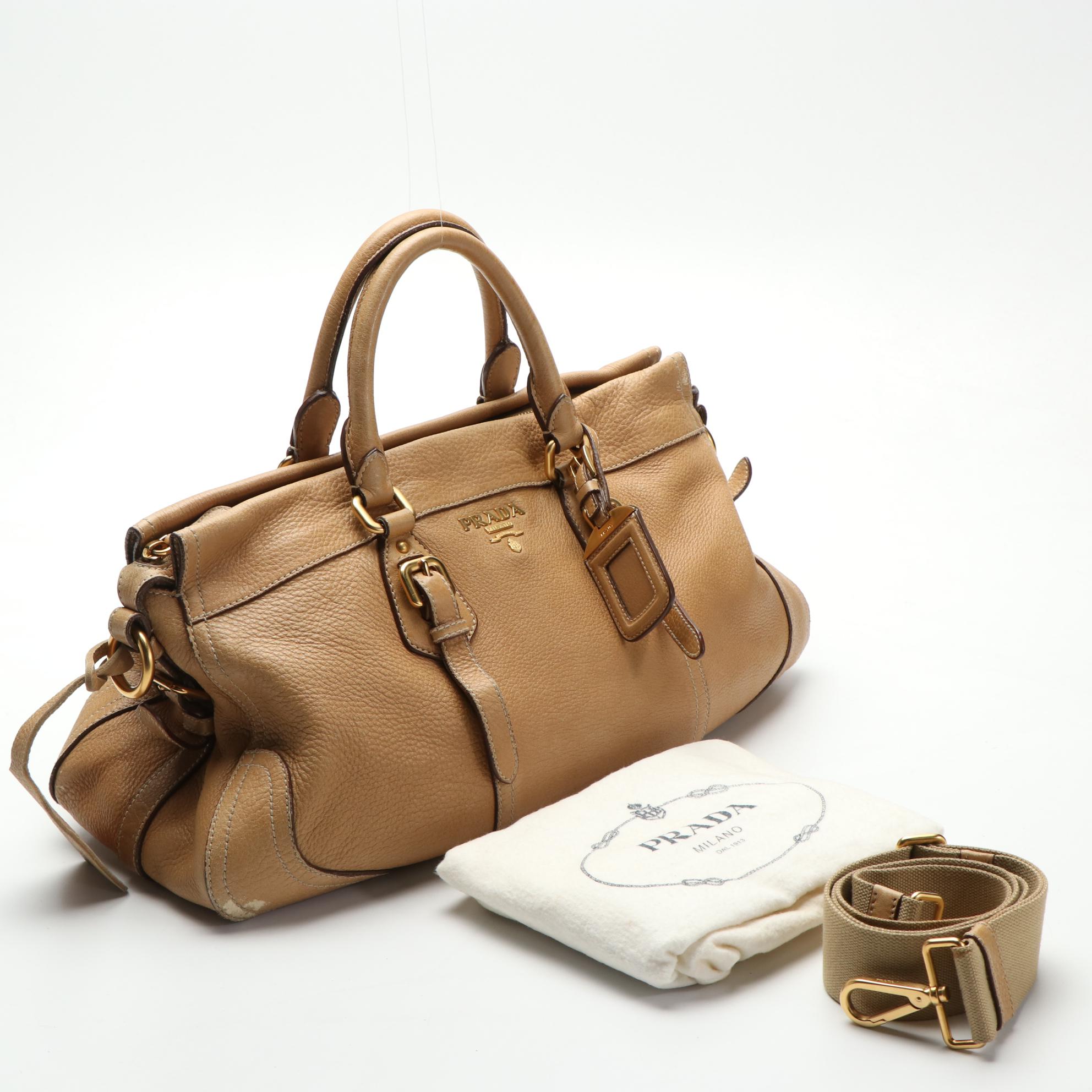 Prada Grained Leatheer Two-Way Satchel