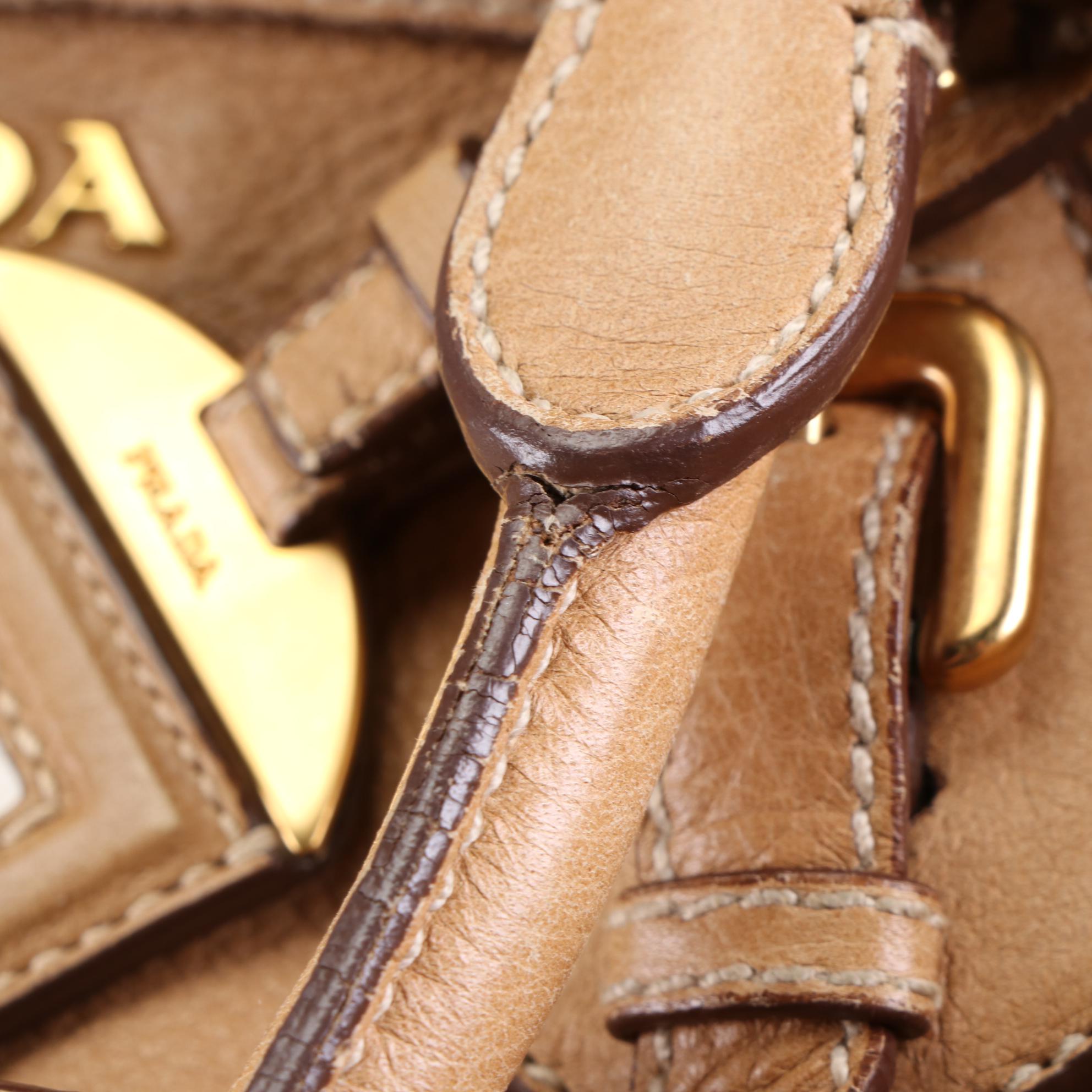 Prada Grained Leatheer Two-Way Satchel