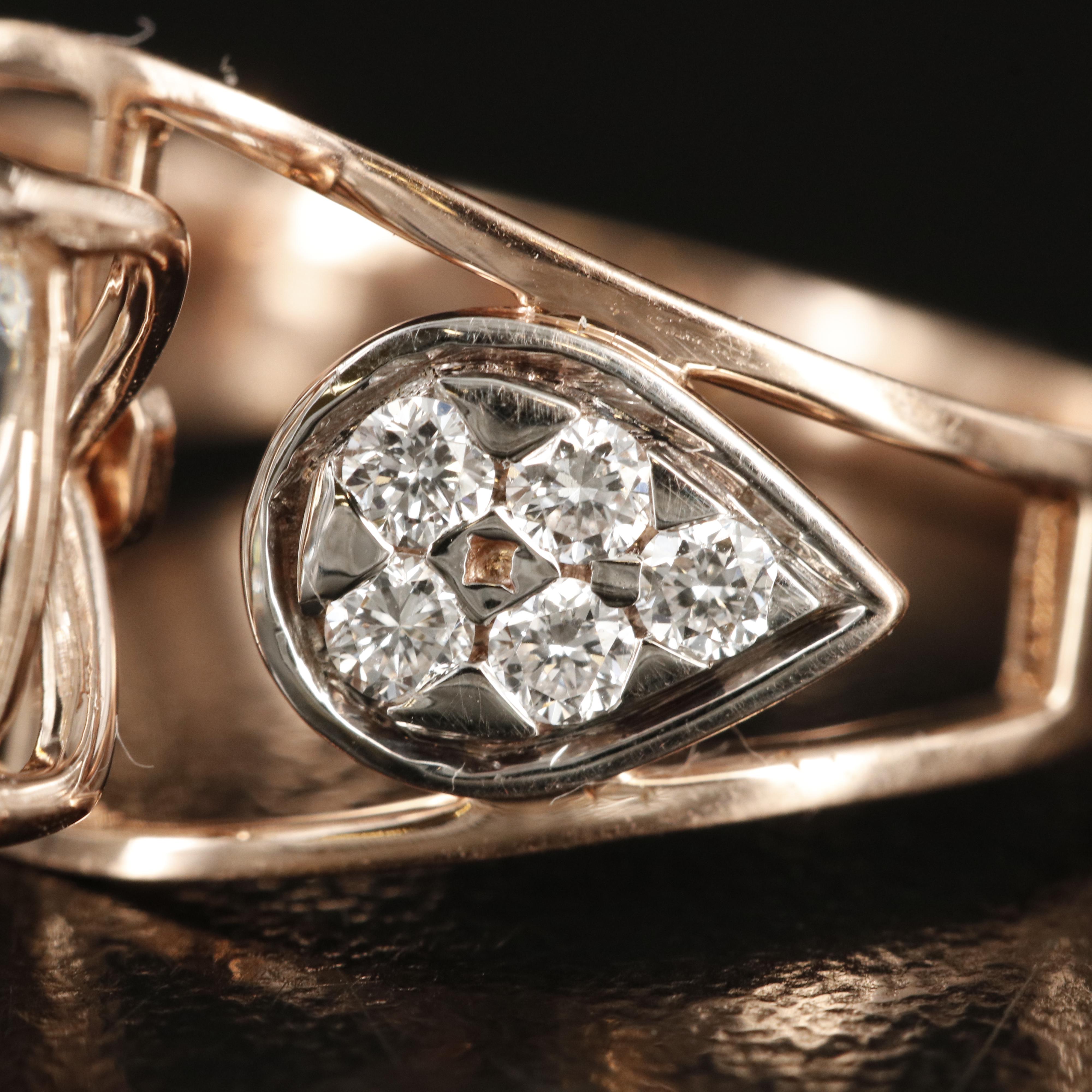 14K Rose Gold 3.60 CTW Lab Grown Diamond Ring with IGI Report