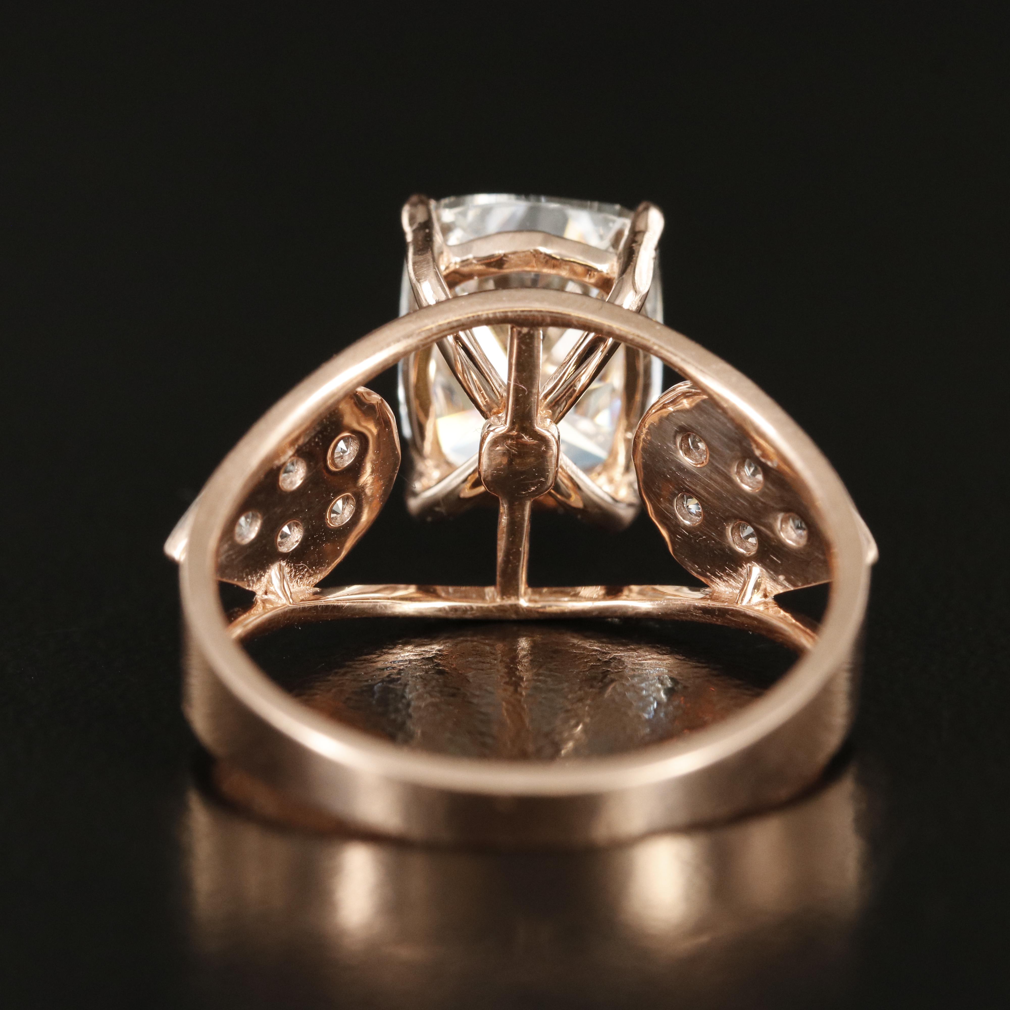 14K Rose Gold 3.60 CTW Lab Grown Diamond Ring with IGI Report