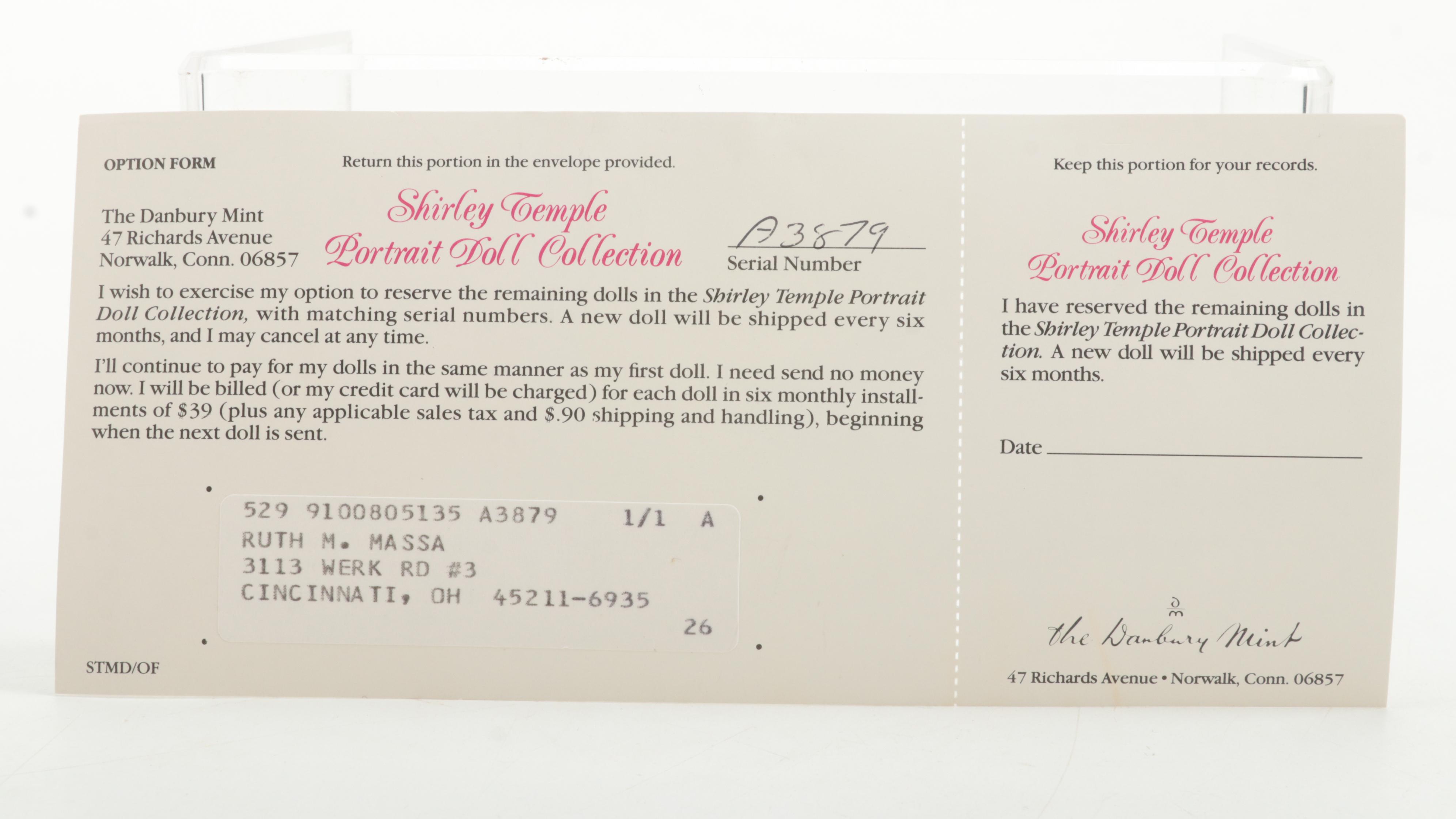 Danbury Mint "Little Princess" Shirley Temple Doll in Packaging