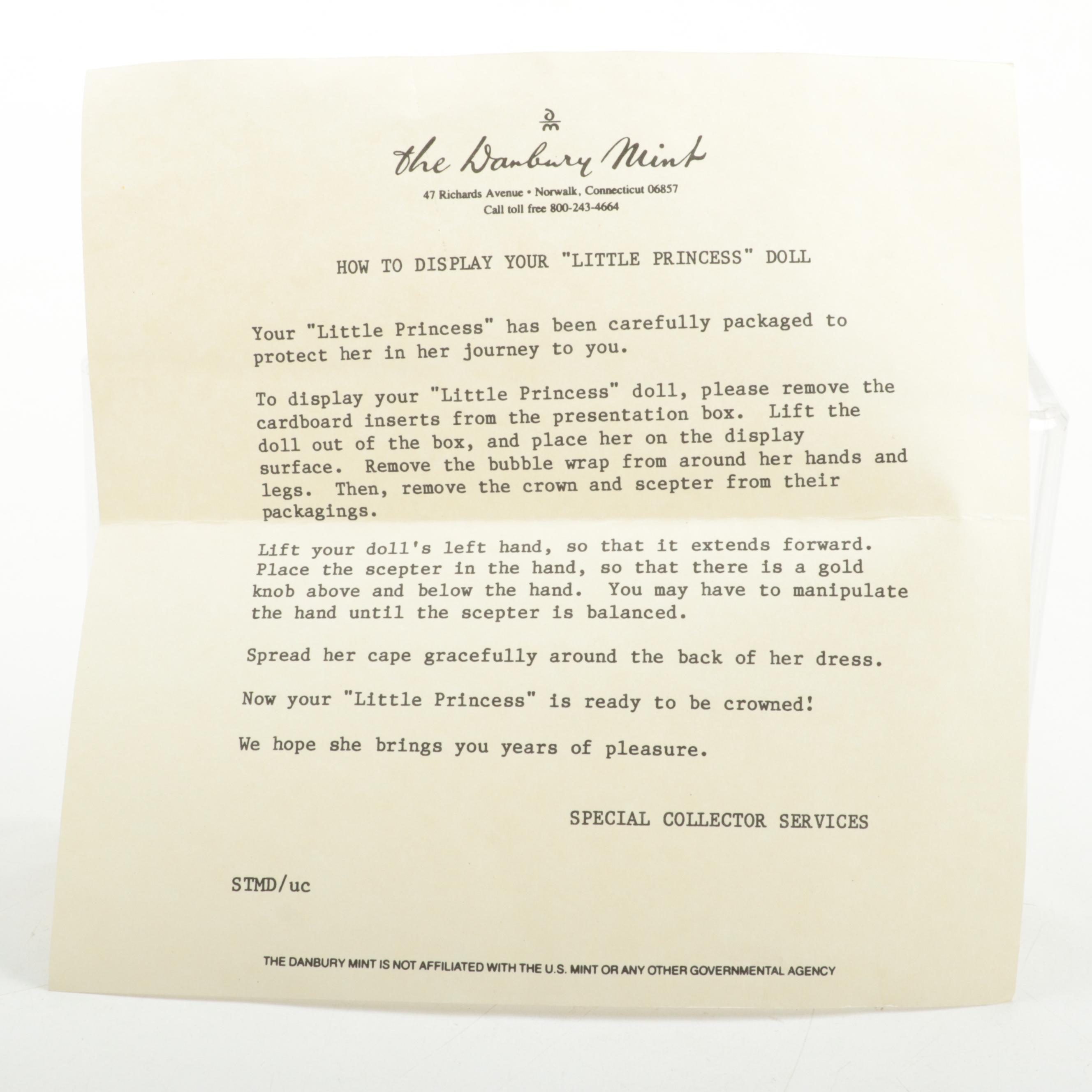 Danbury Mint "Little Princess" Shirley Temple Doll in Packaging