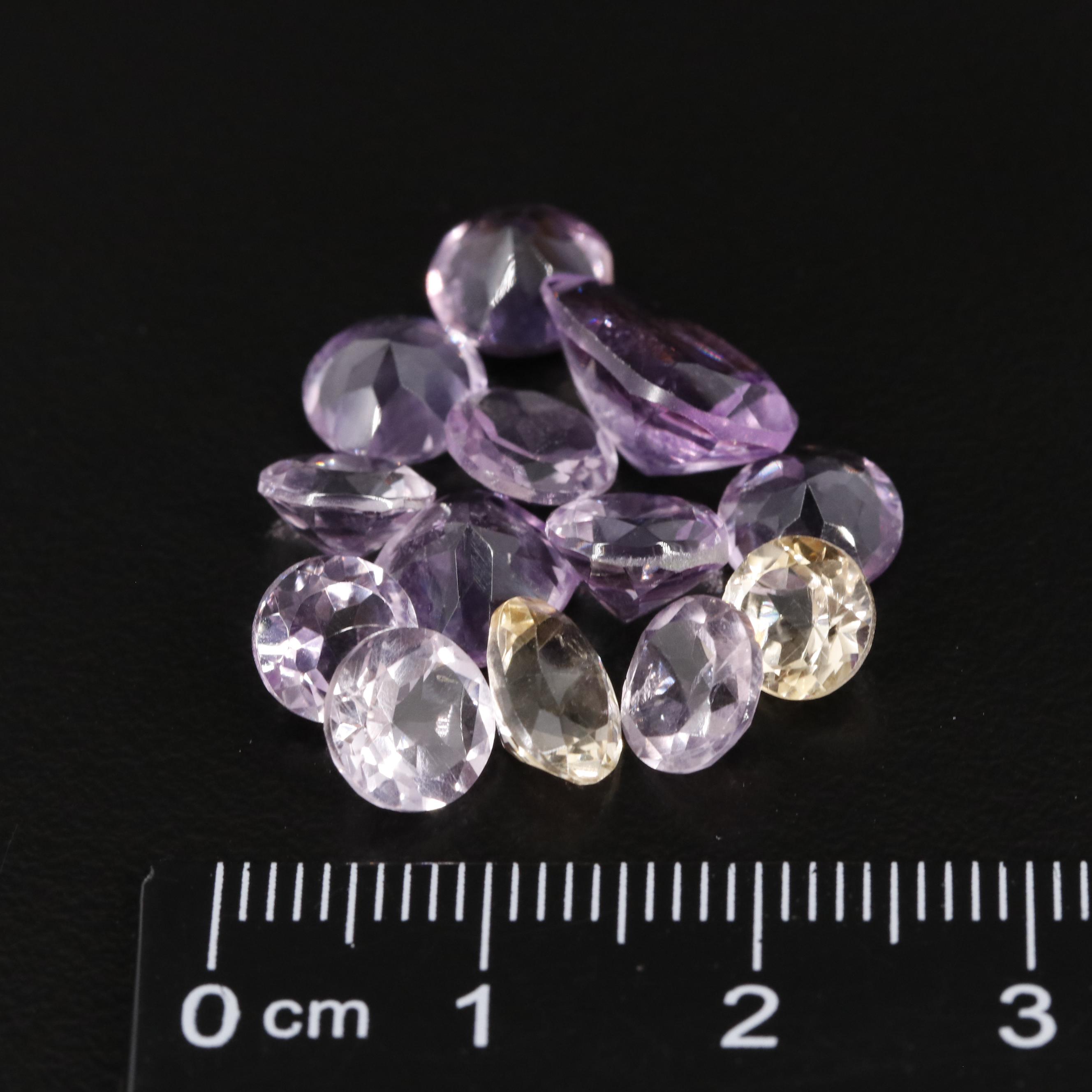 Loose 16.70 CTW Amethyst and Citrine Lot