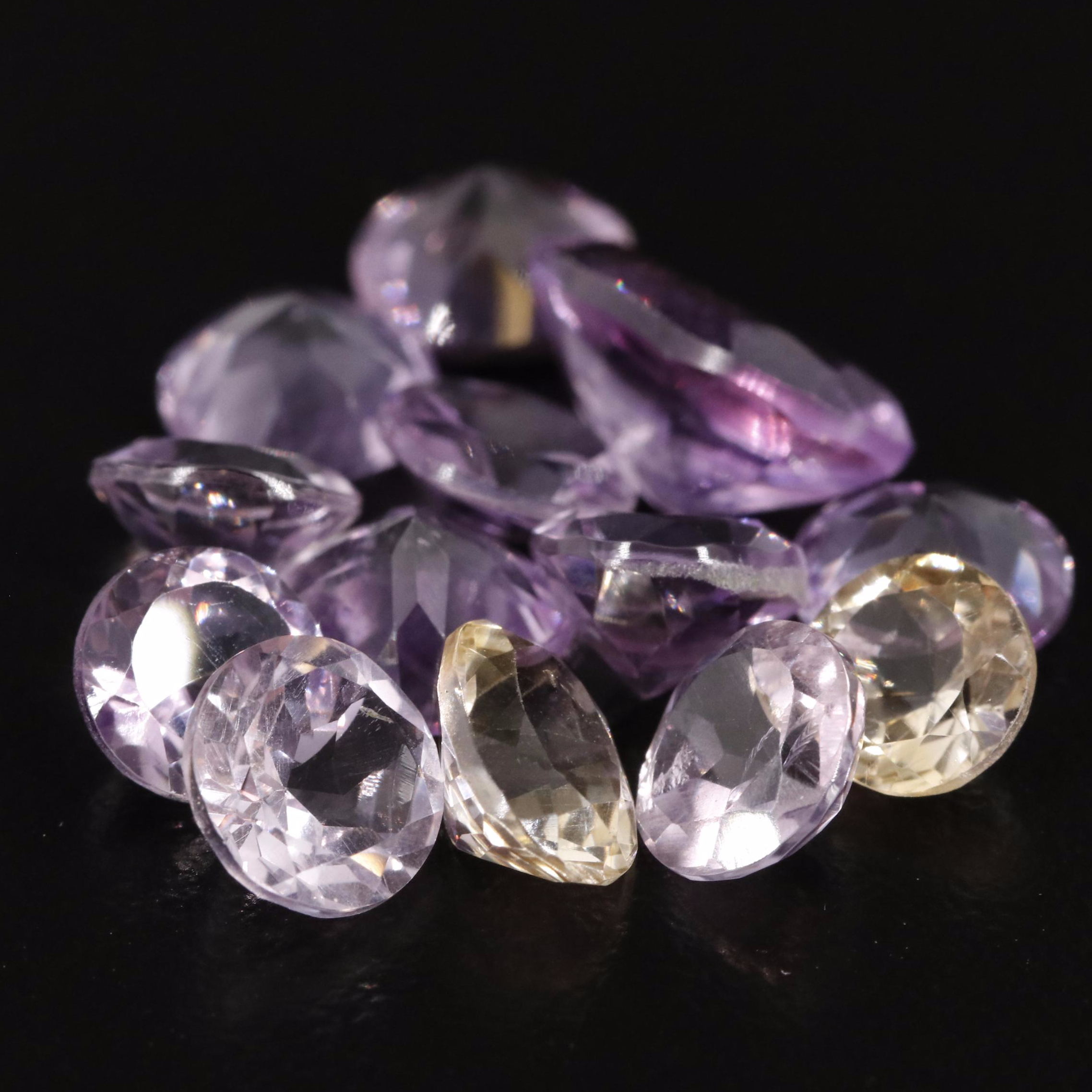 Loose 16.70 CTW Amethyst and Citrine Lot