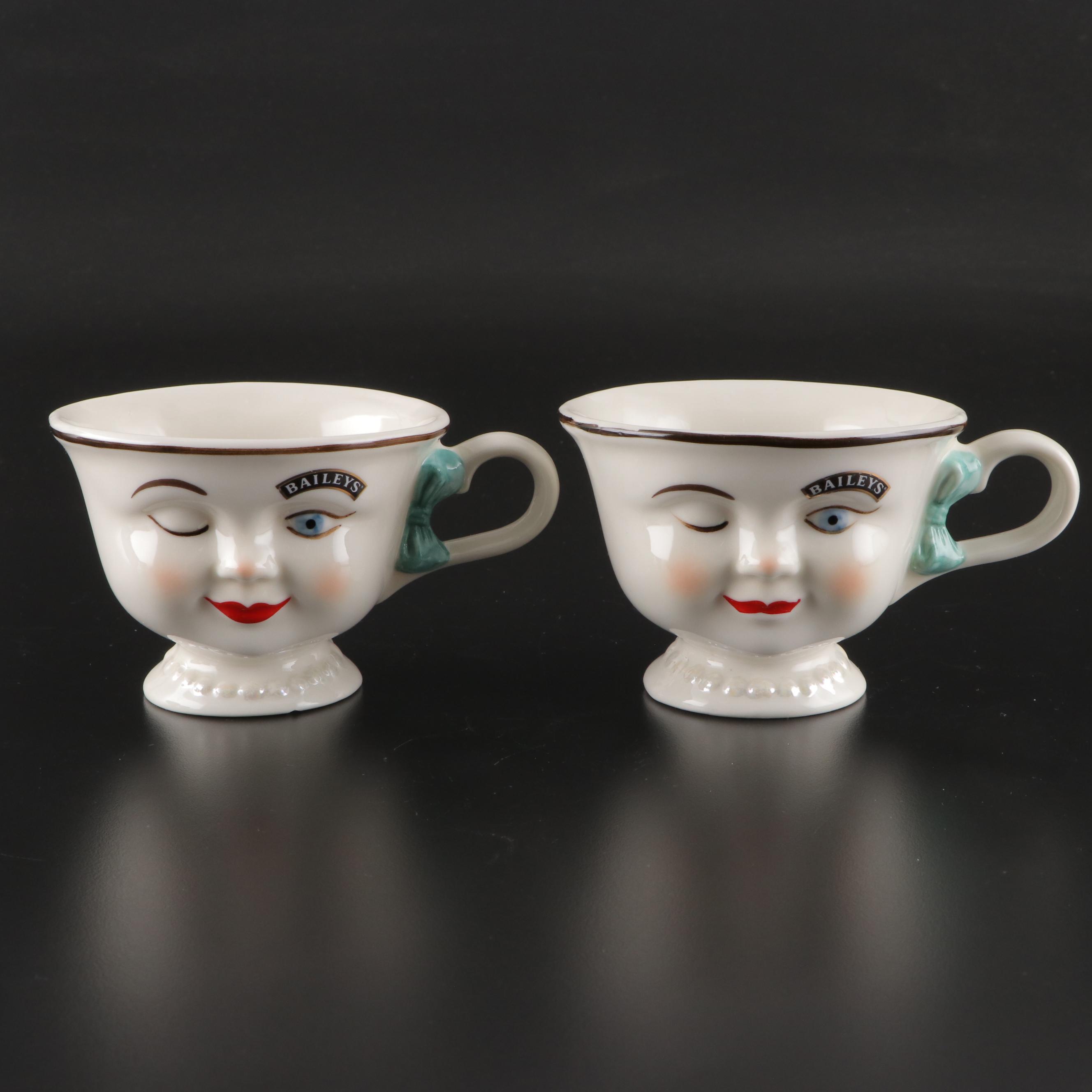 Bailey's Limited Edition Ceramic Face Coffee Set, 1996