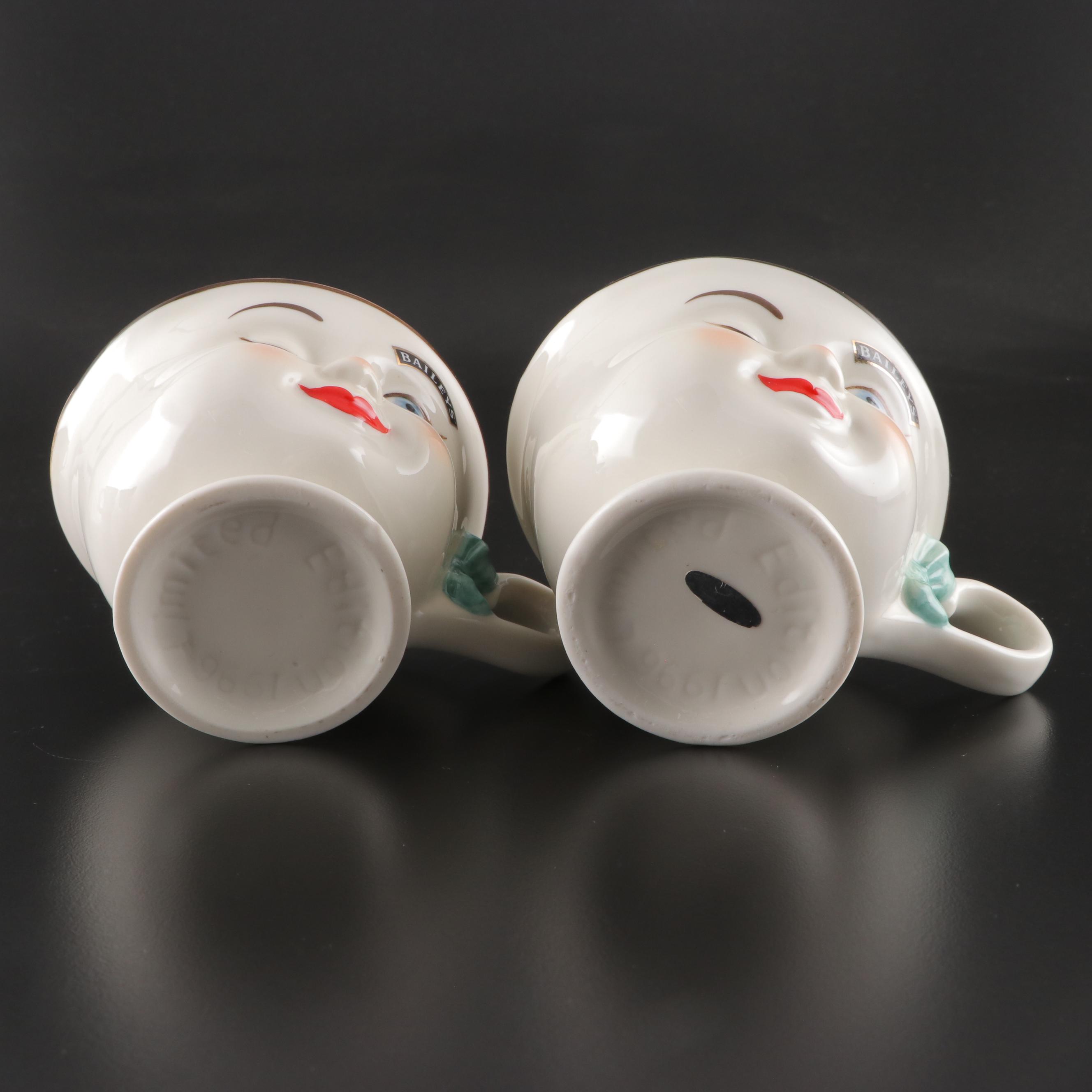 Bailey's Limited Edition Ceramic Face Coffee Set, 1996