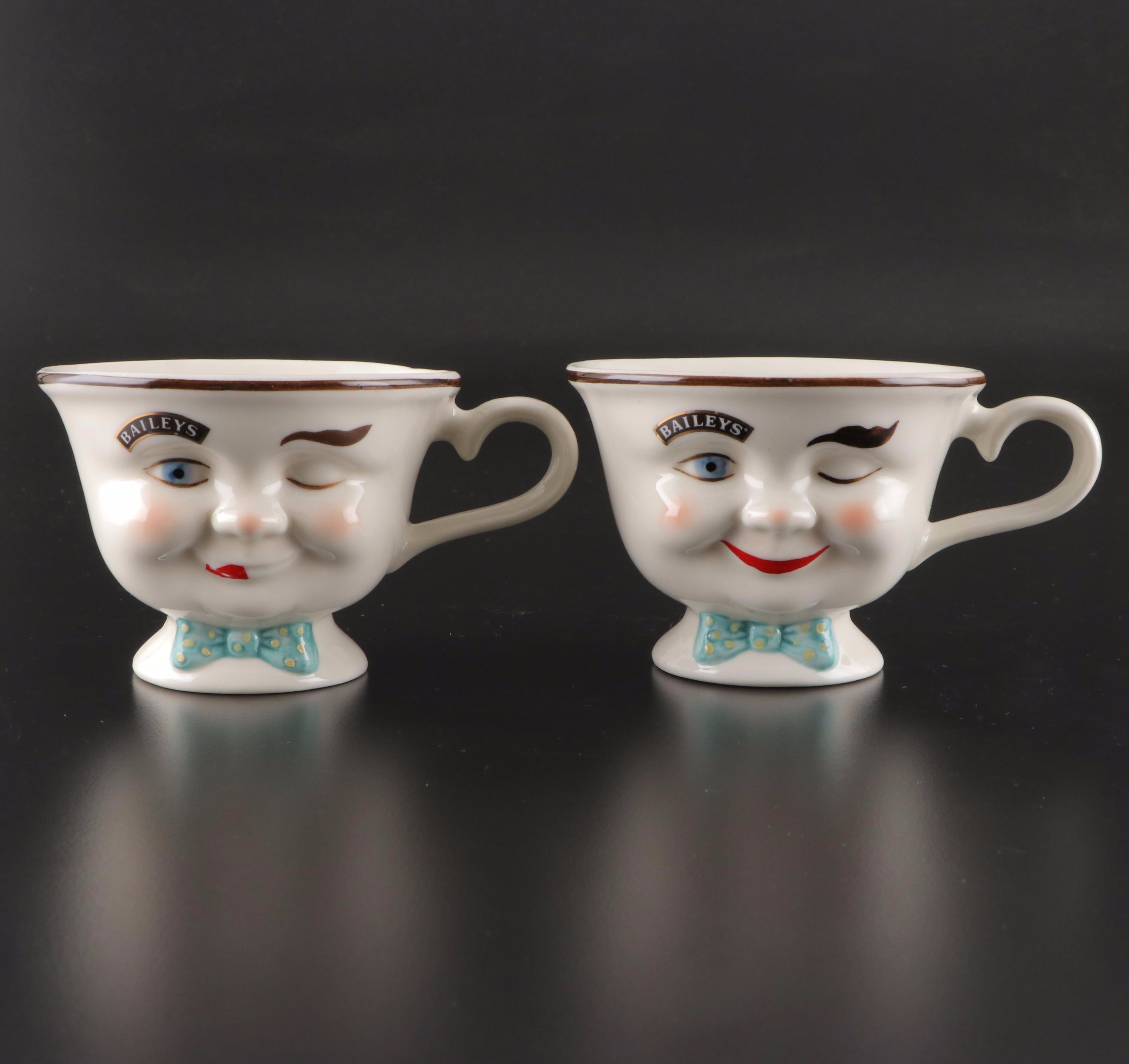 Bailey's Limited Edition Ceramic Face Coffee Set, 1996