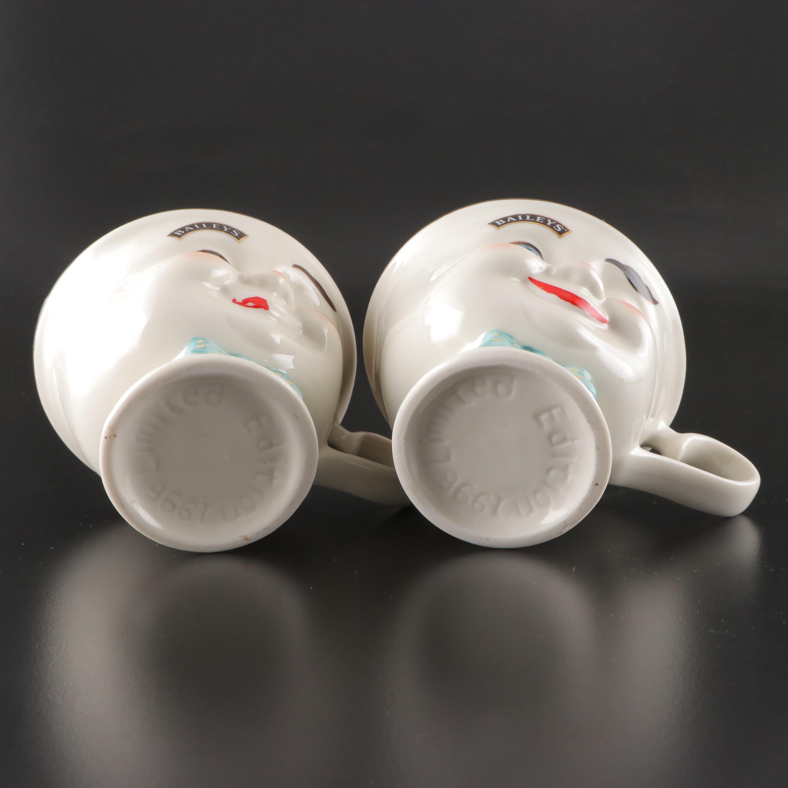 Bailey's Limited Edition Ceramic Face Coffee Set, 1996