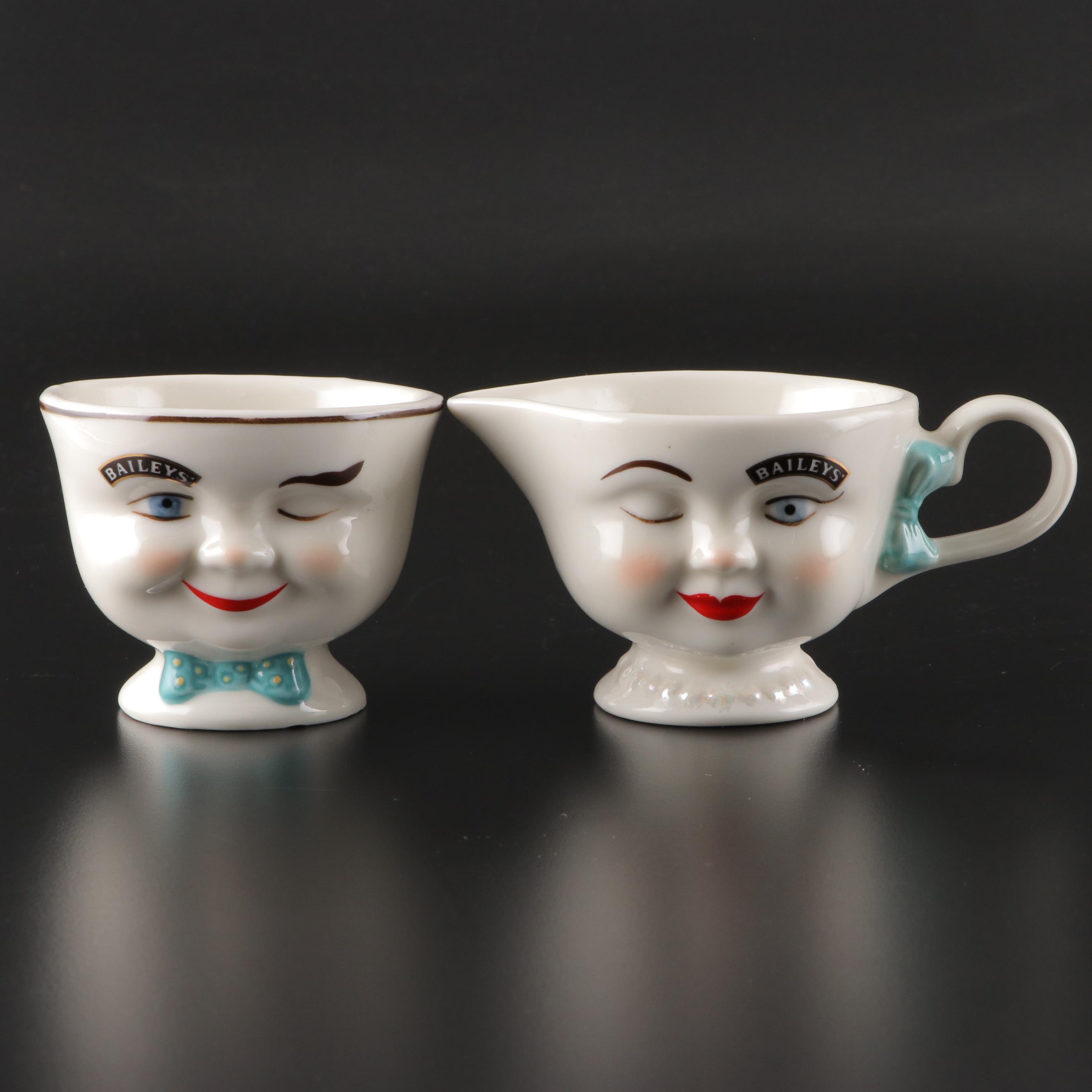 Bailey's Limited Edition Ceramic Face Coffee Set, 1996