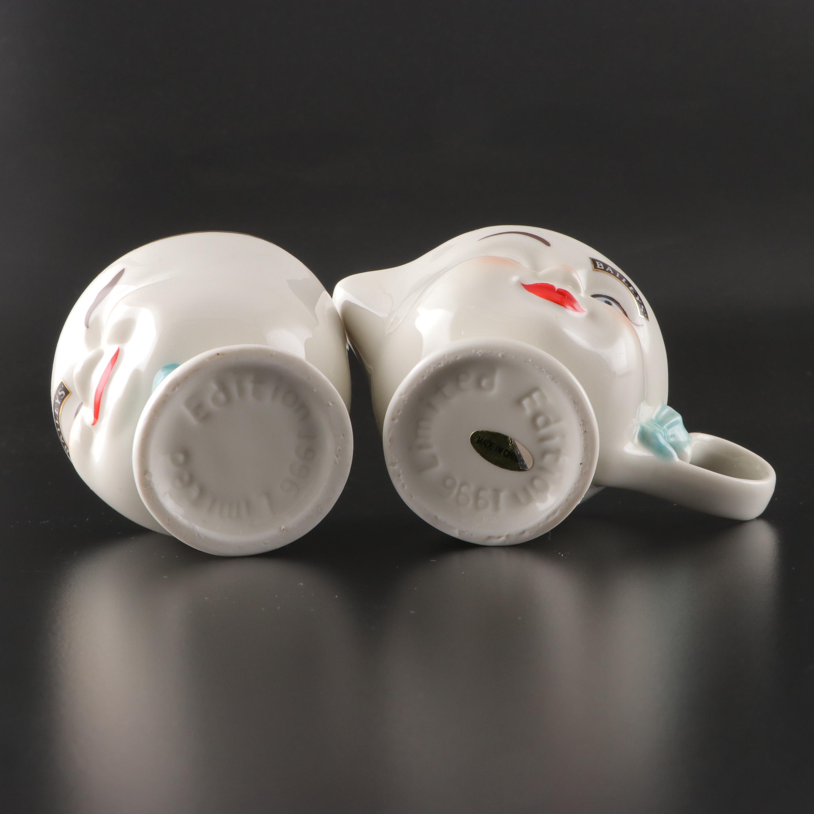 Bailey's Limited Edition Ceramic Face Coffee Set, 1996