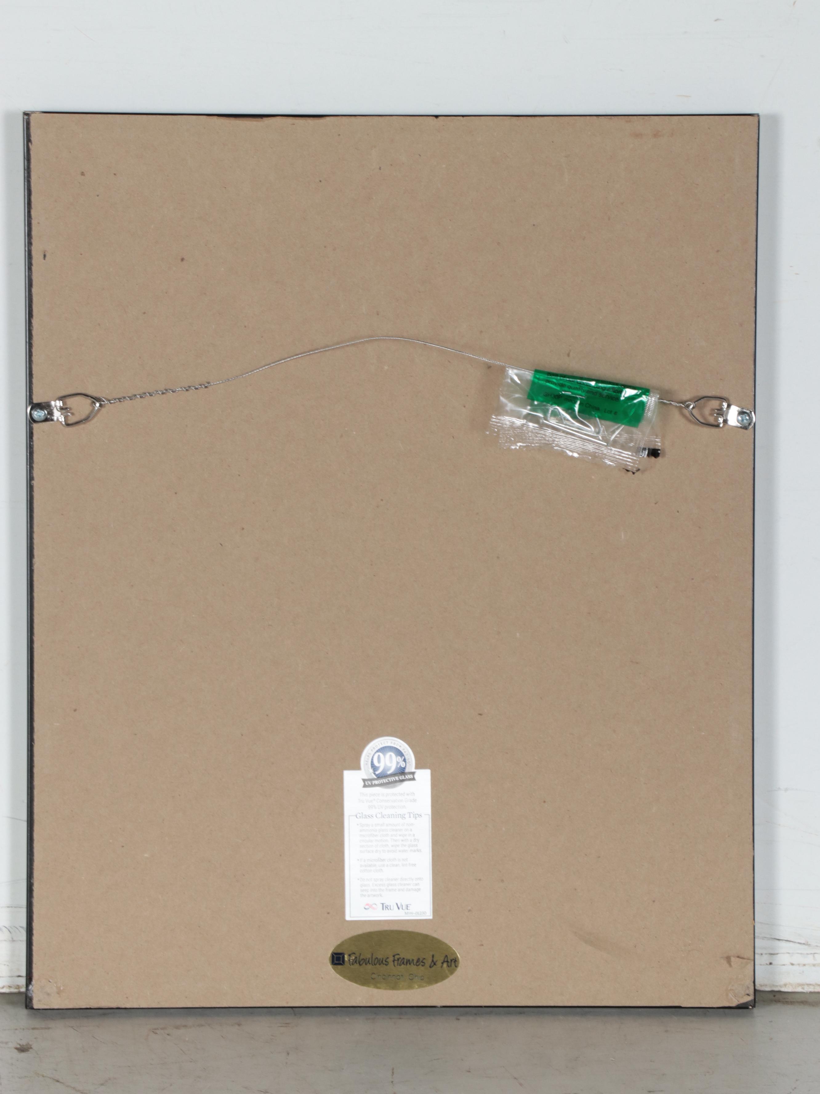 Japanese Watercolor Painting of River Landscape