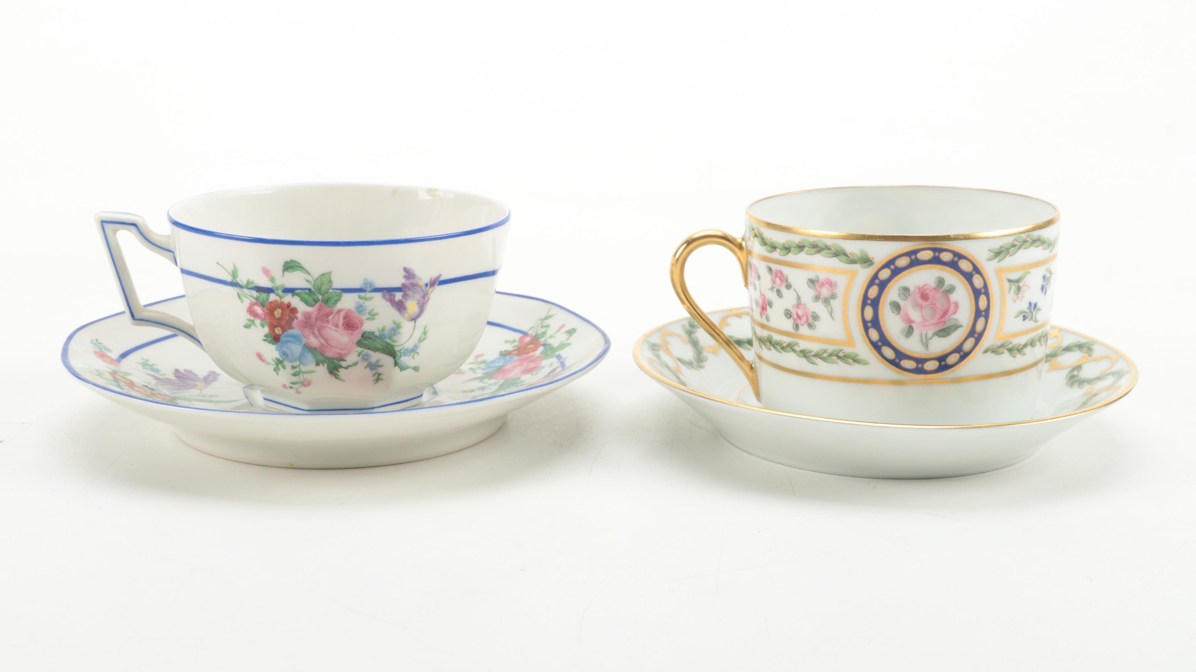 Christian Dior and International Porcelain Teacup and Saucer Collection