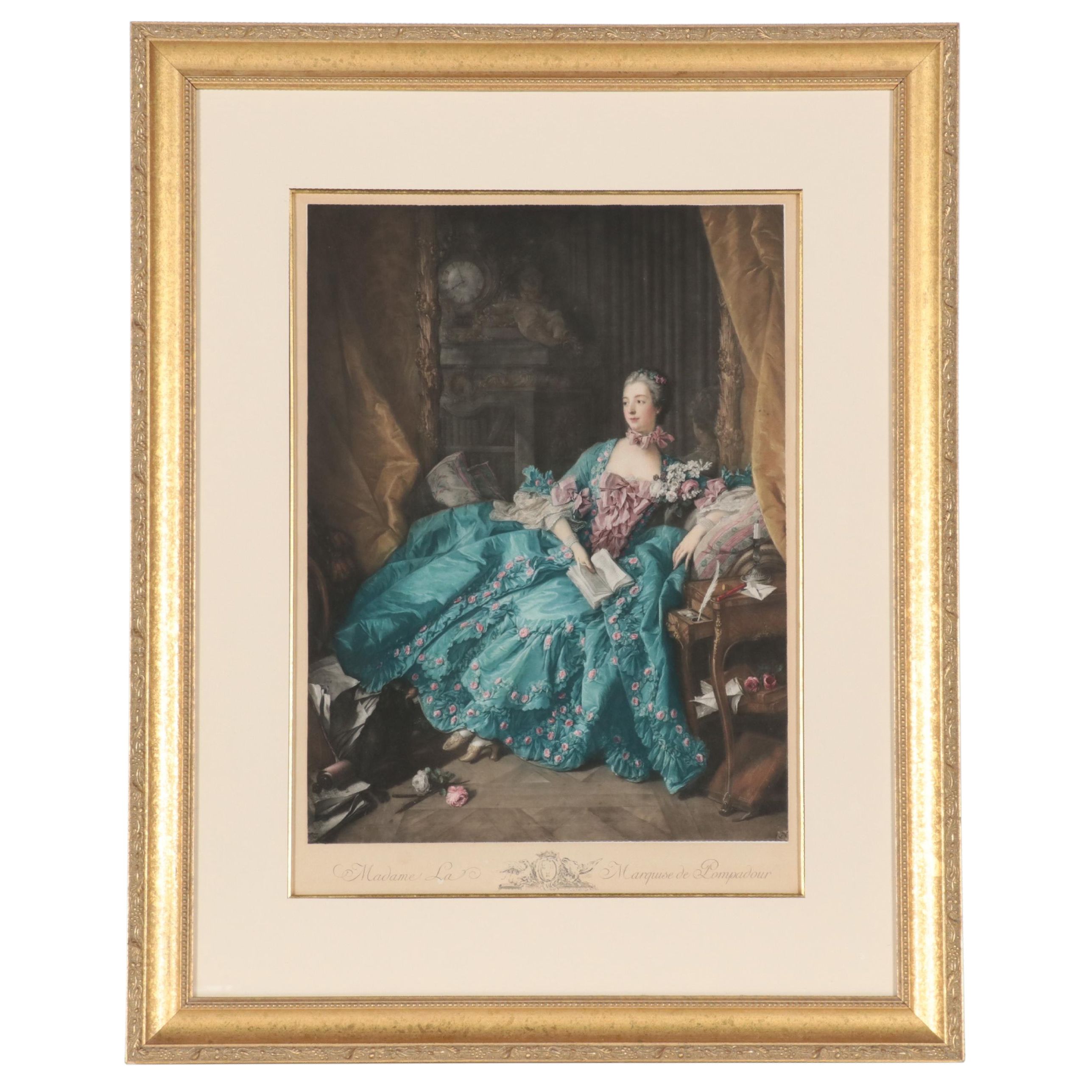 Aquatint After Francois Boucher "Madame La Marquise de Pompadour"