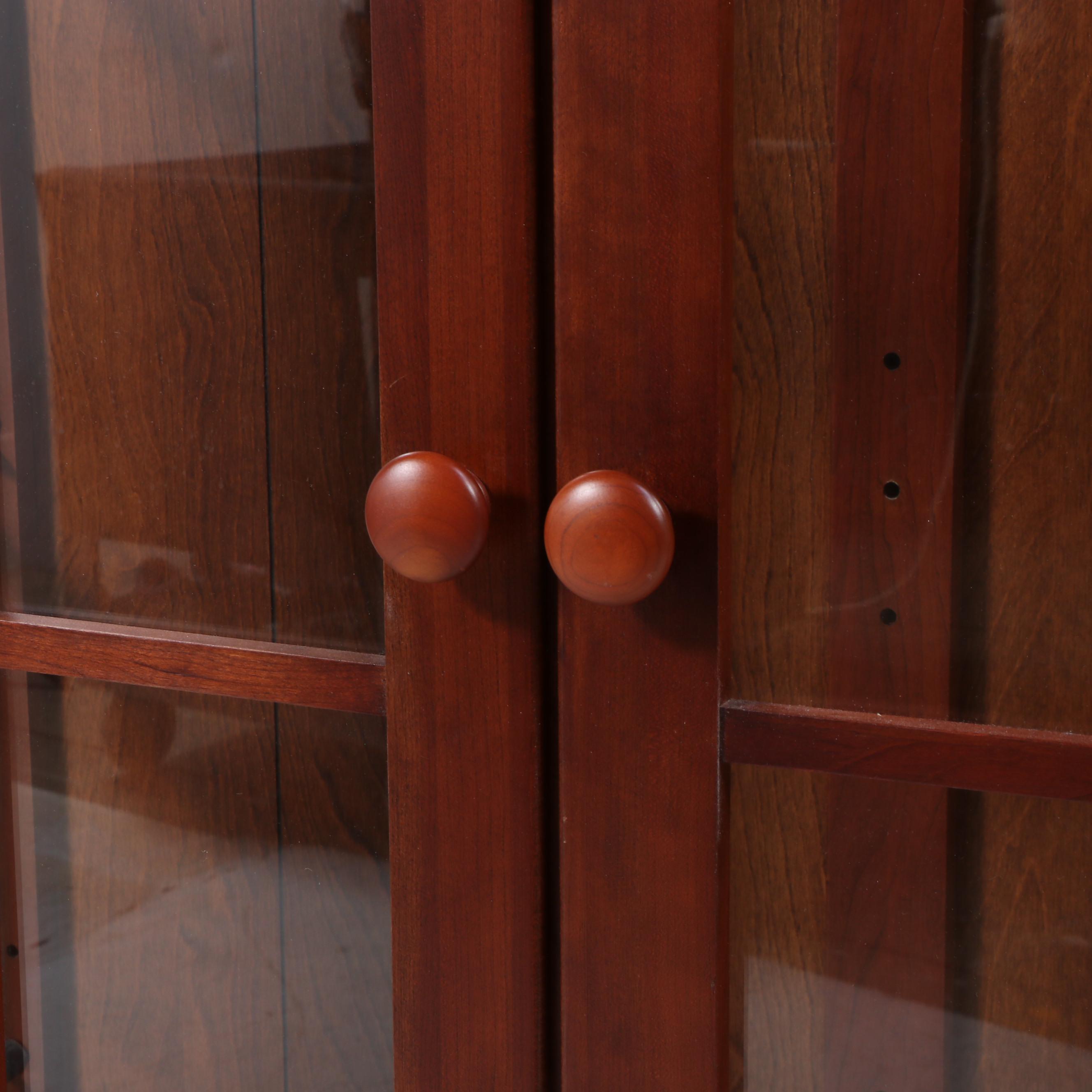 Ethan Allen "American Impressions" Arts and Crafts Style Cherry Display Cabinet