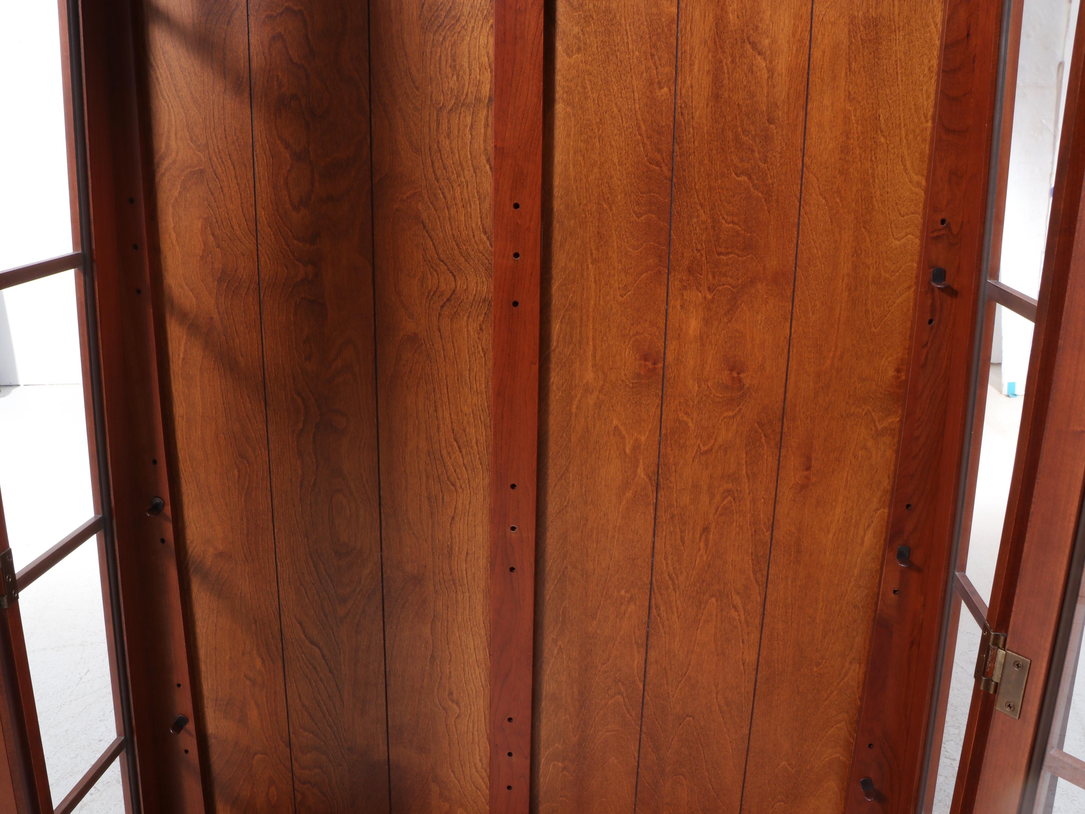 Ethan Allen "American Impressions" Arts and Crafts Style Cherry Display Cabinet