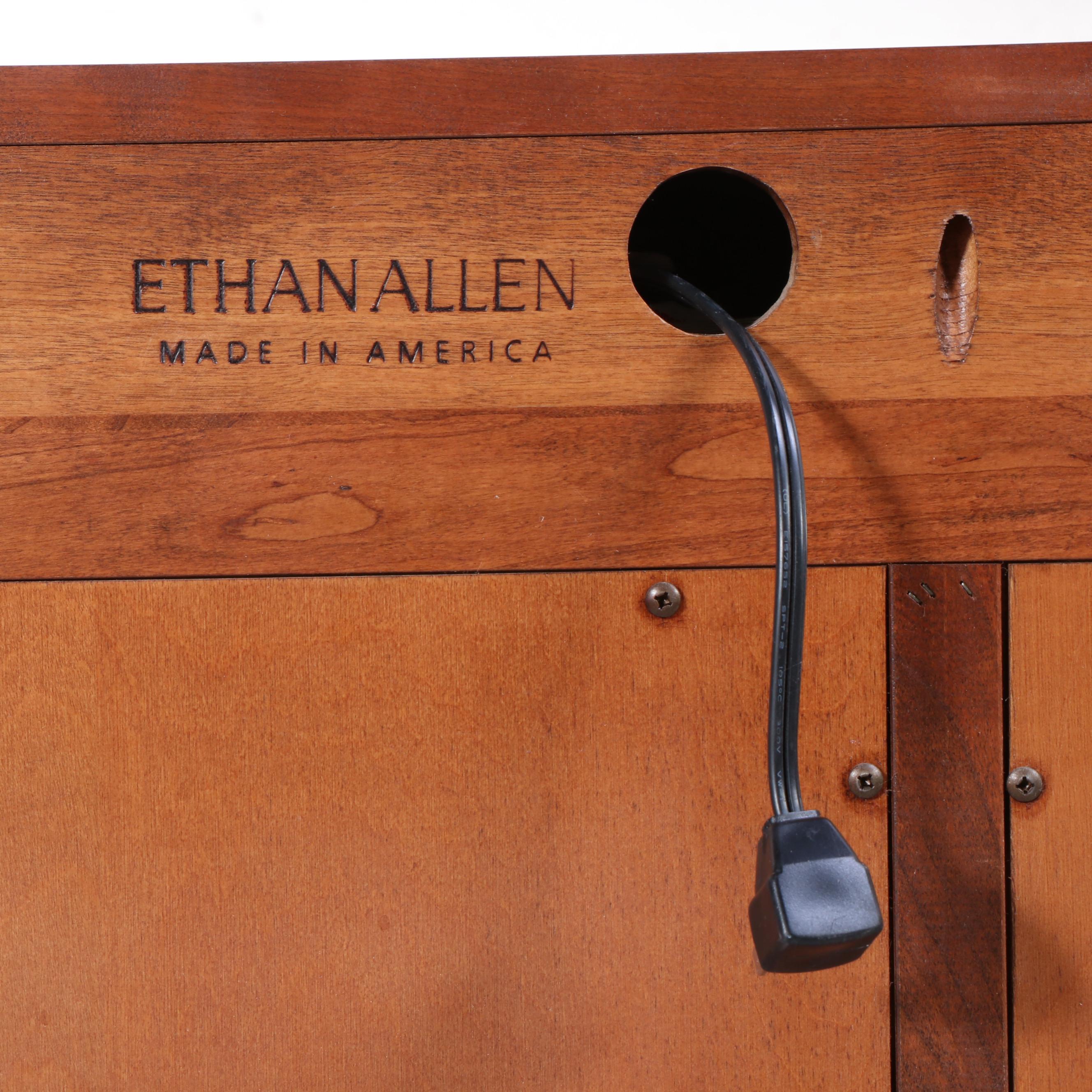 Ethan Allen "American Impressions" Arts and Crafts Style Cherry Display Cabinet