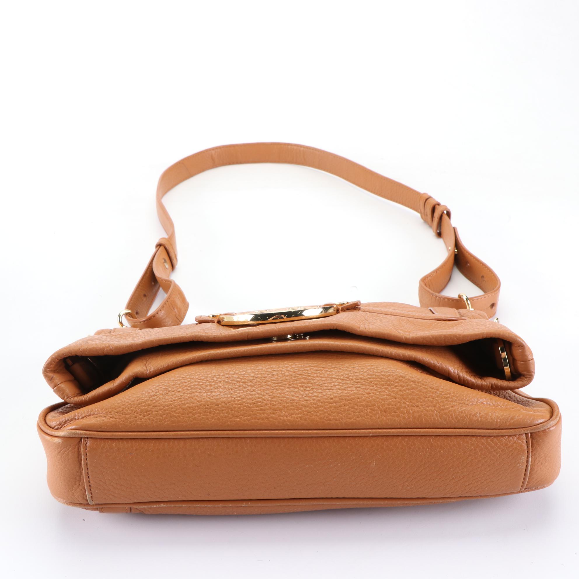 Tory Burch Amanda Fold-Over Shoulder Bag in Grain Leather